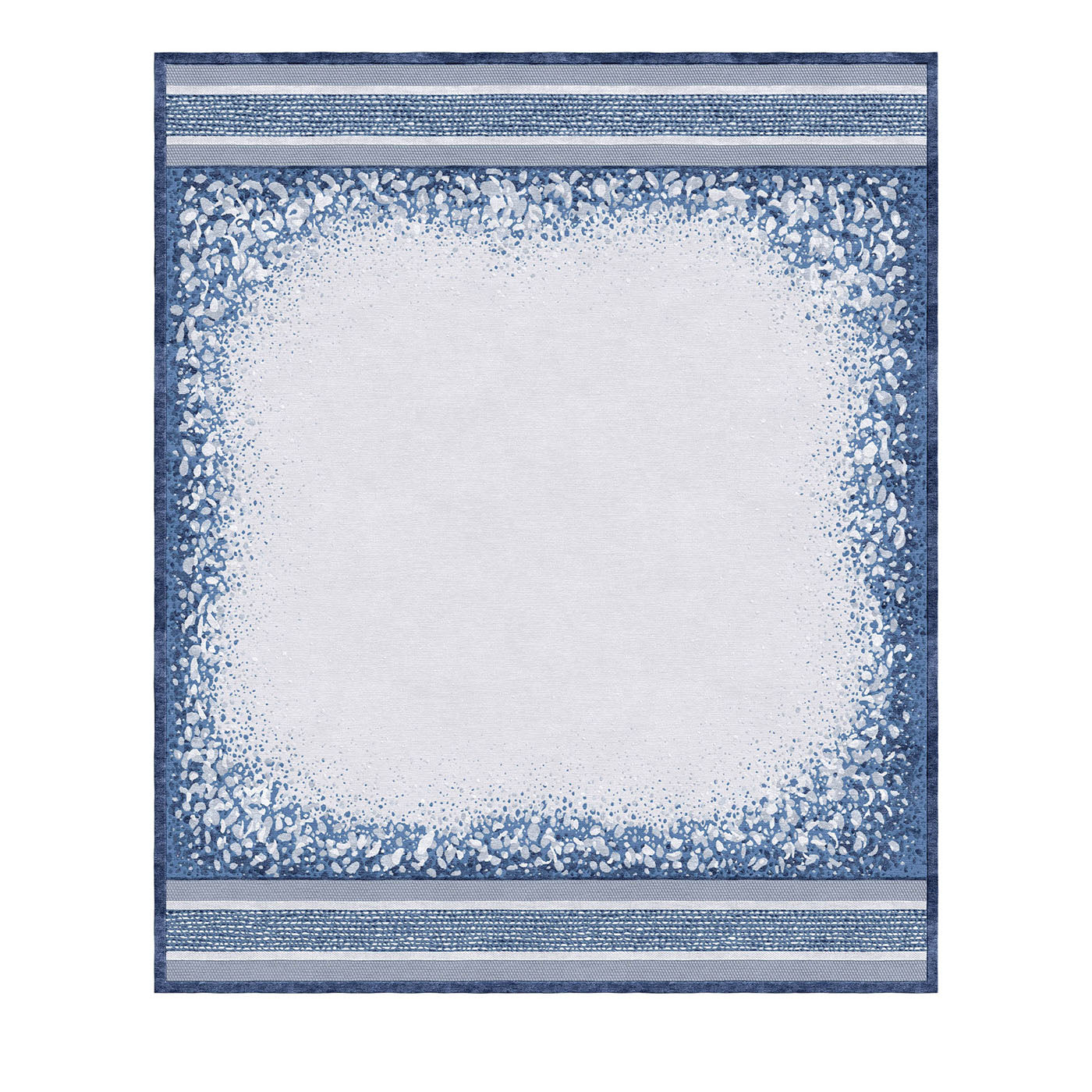 Alfombra rectangular azul y blanca Lia - Vista principal
