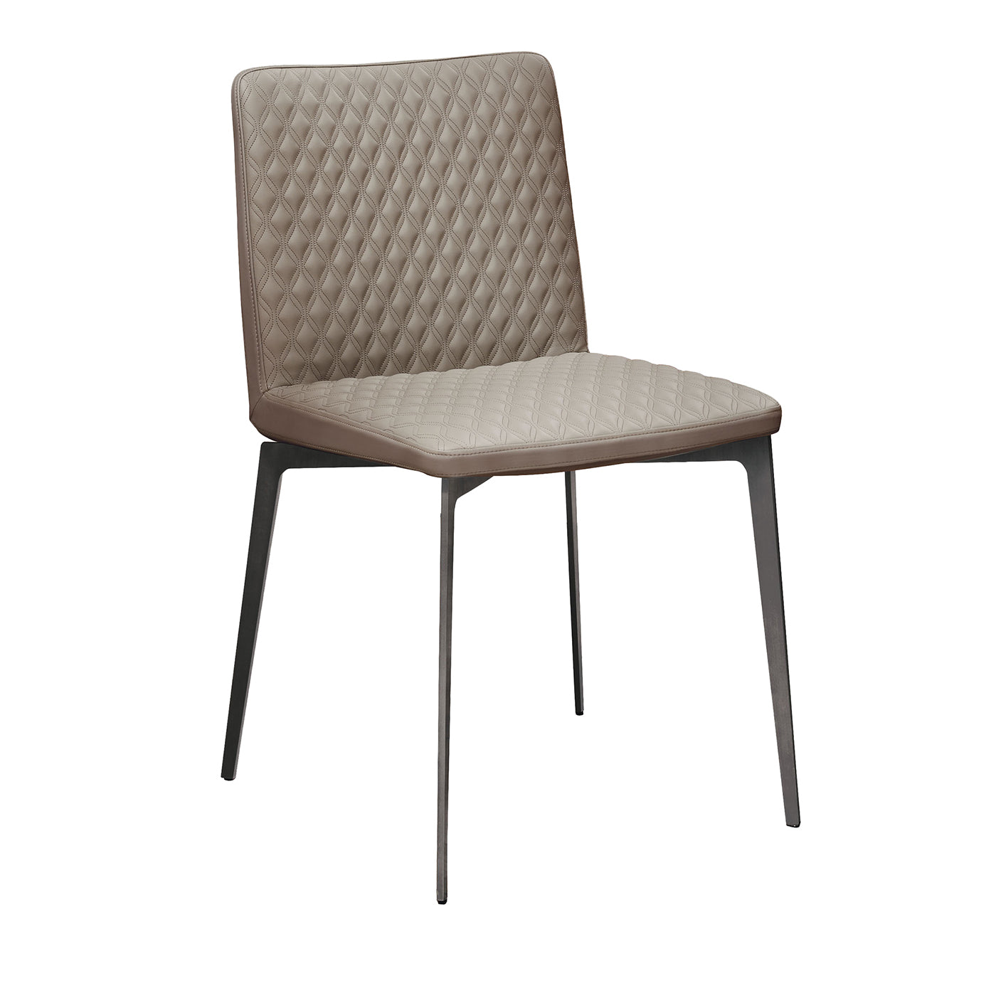 Flexa Diamond-Quilted Beige Leather Chair by Giuseppe Bavuso - Main view