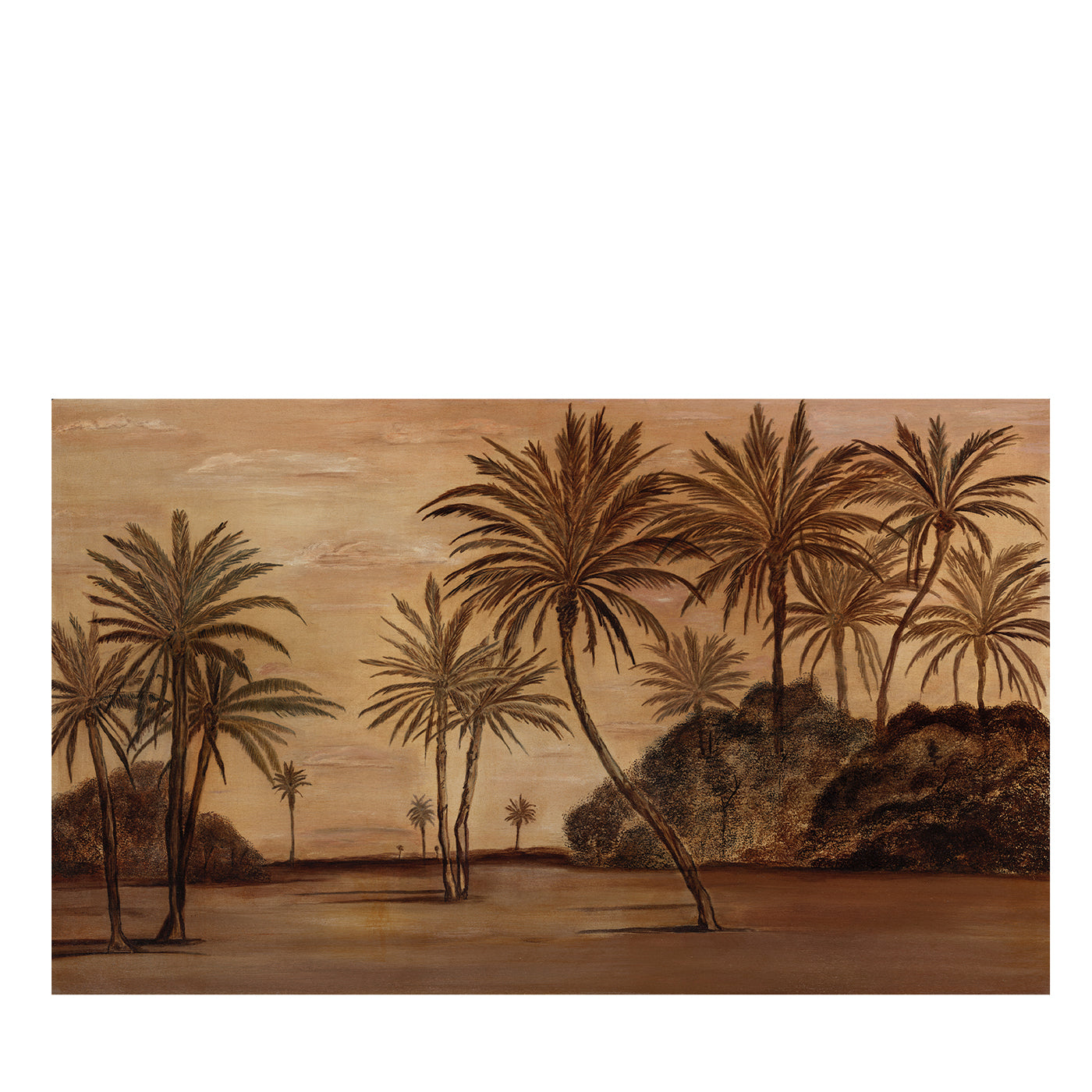 Papel pintado Panorama naranja desierto - Vista principal