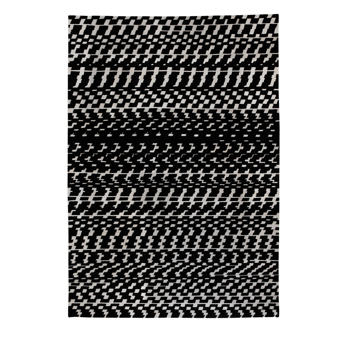 Fuoritempo Schwarz & Weiß Großer Teppich - Hauptansicht