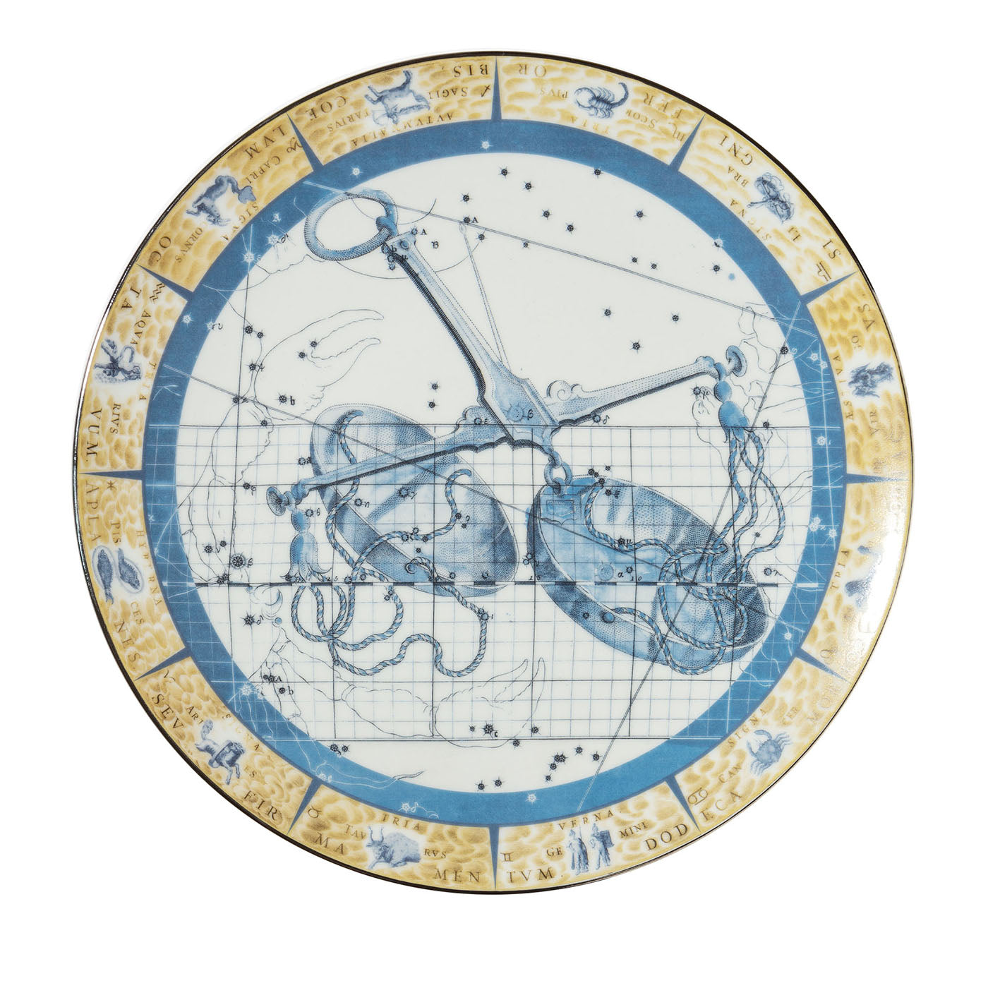 Plato decorativo de porcelana Zodiacus Libra - Vista principal