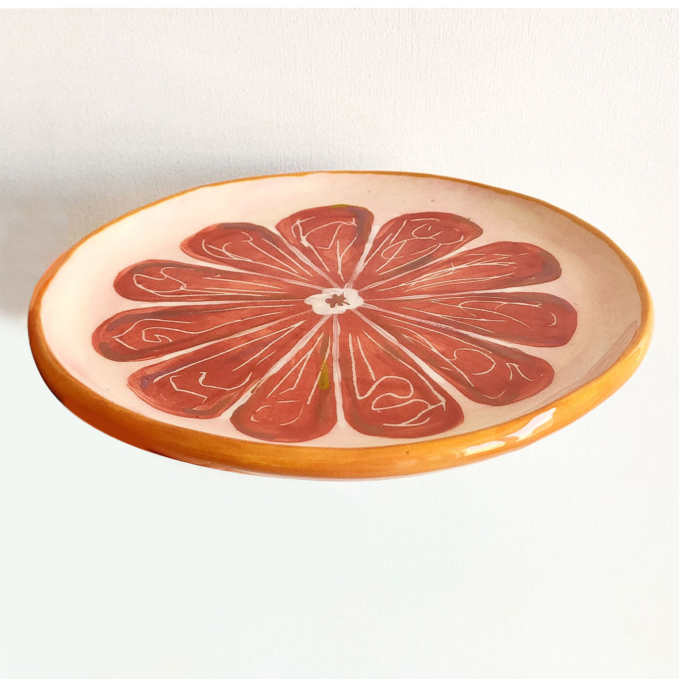 Set of 2 Pink Grapefruit Plate 27 cm - Alternative view 2