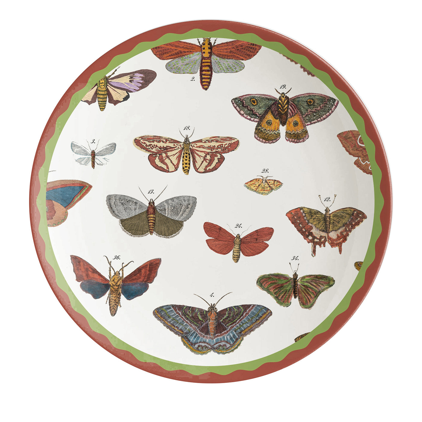 Cabinet De Curiosités Satz von 2 Porzellan Dessertteller mit Schmetterlingen - Hauptansicht