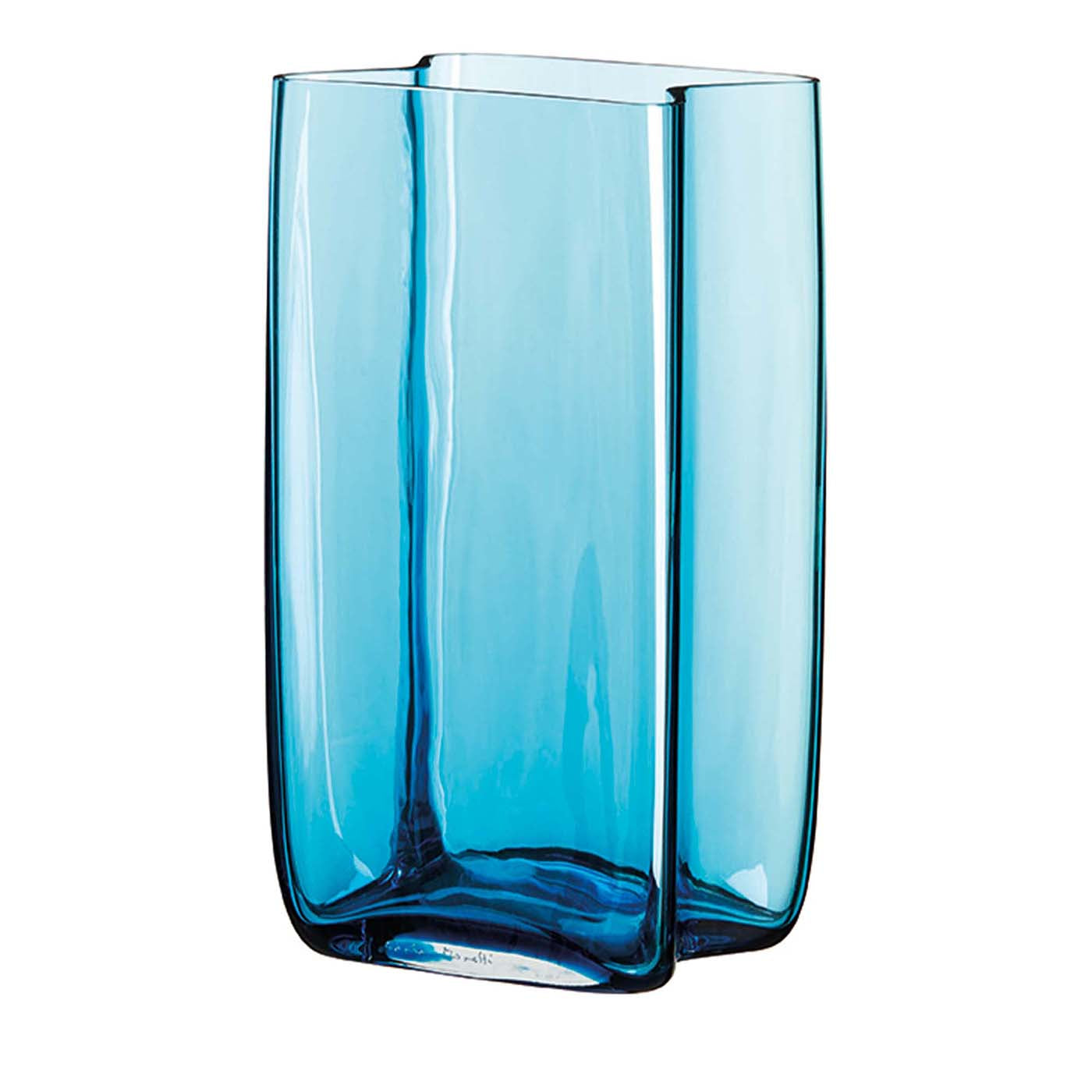 Bosco Medium Flounced Light-Blue Vase by Carlo Moretti - Main view