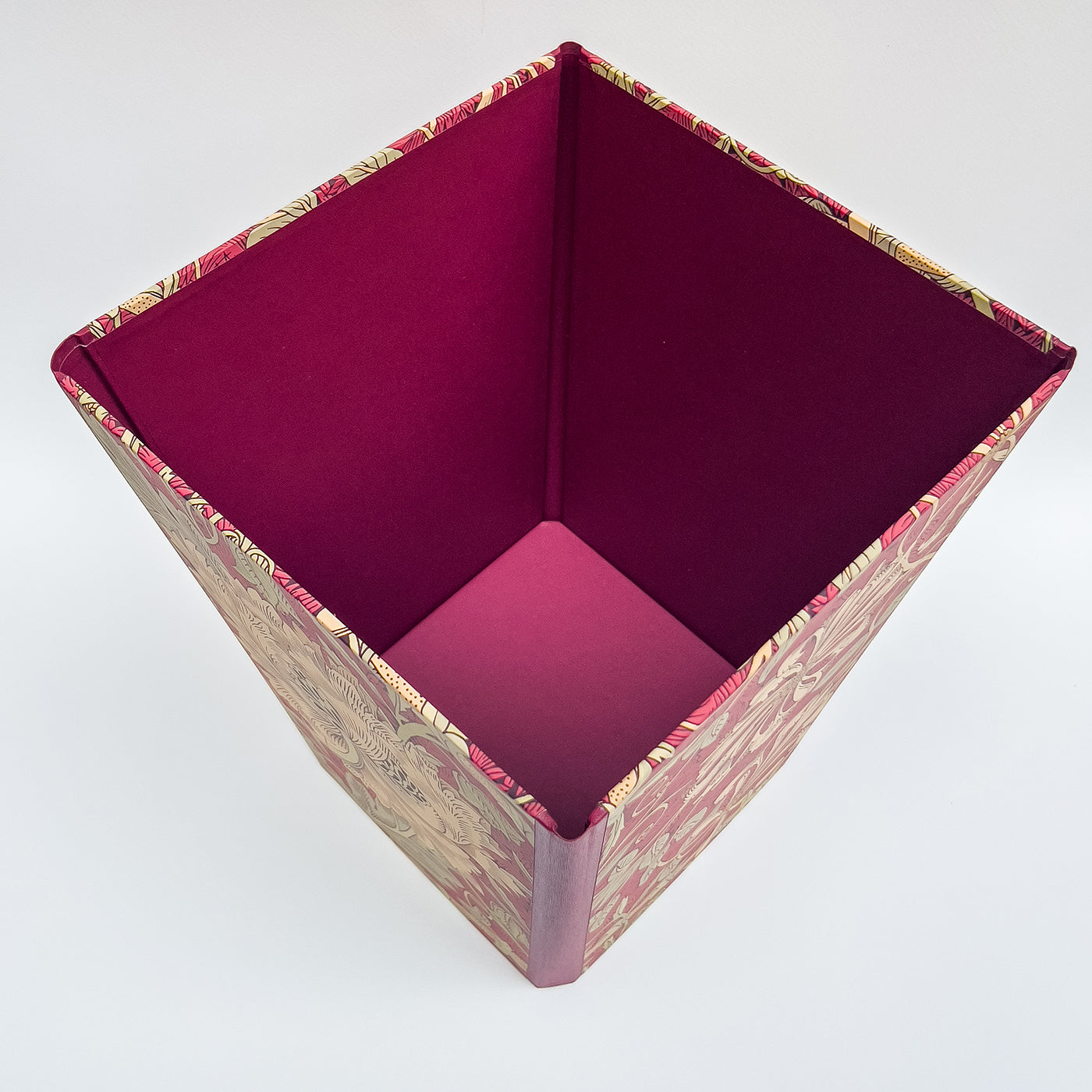 Floral Burgundy & Beige Foldable Paper Bin - Alternative view 3