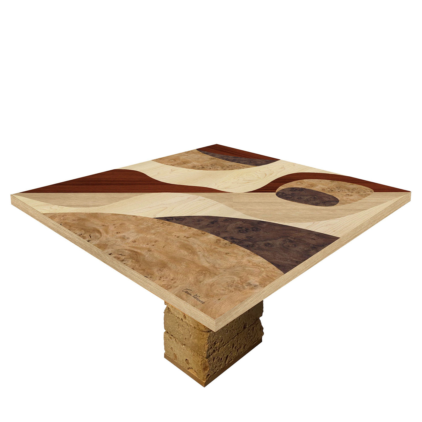 Tarsia Tables Tt4 Square Polychrome Table by Mascia Meccani - Alternative view 3