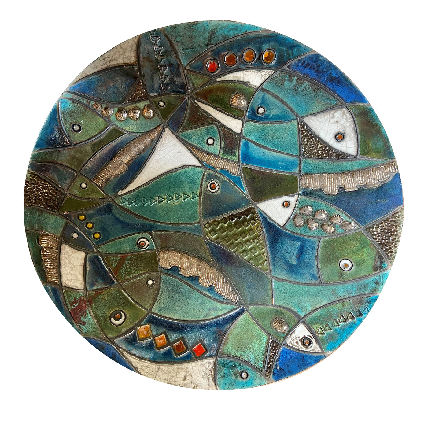Fishes On The Move Decorative Wall Plate - Main view
