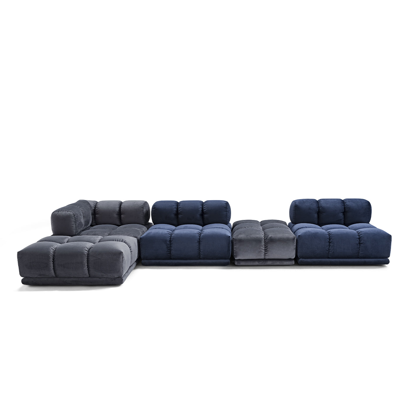 Sacai Modular Gray and Blue Sofa - Alternative view 1