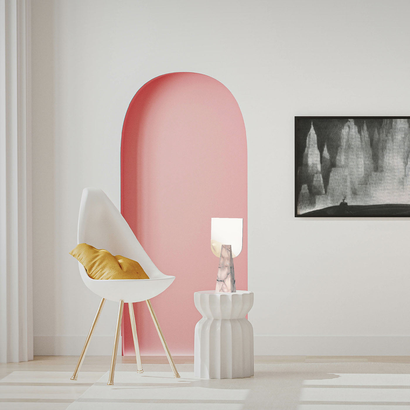 Miroir de table portugais rose Ophelia - Vue alternative 5