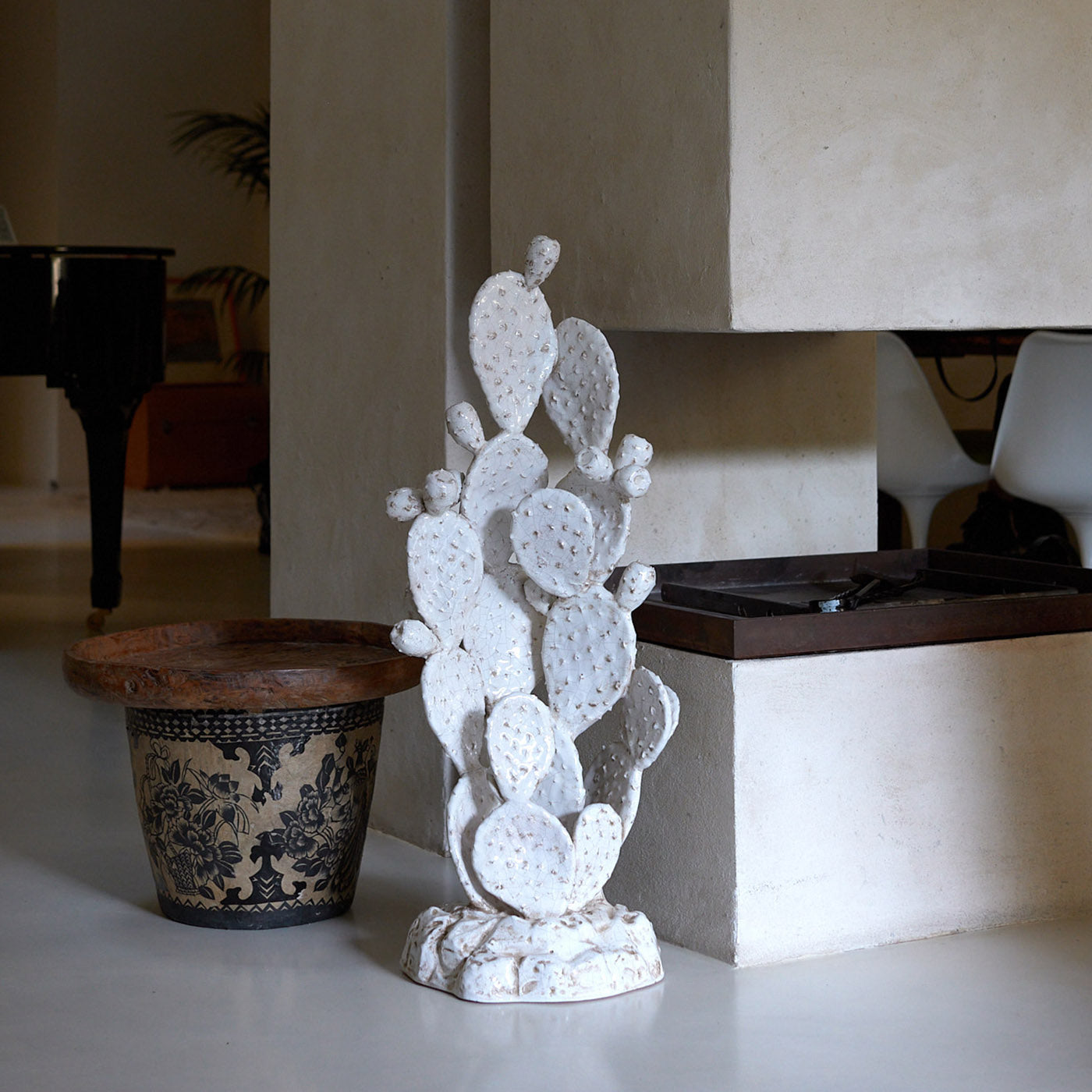 White Prickly Pear Sculpture - Alternative view 1