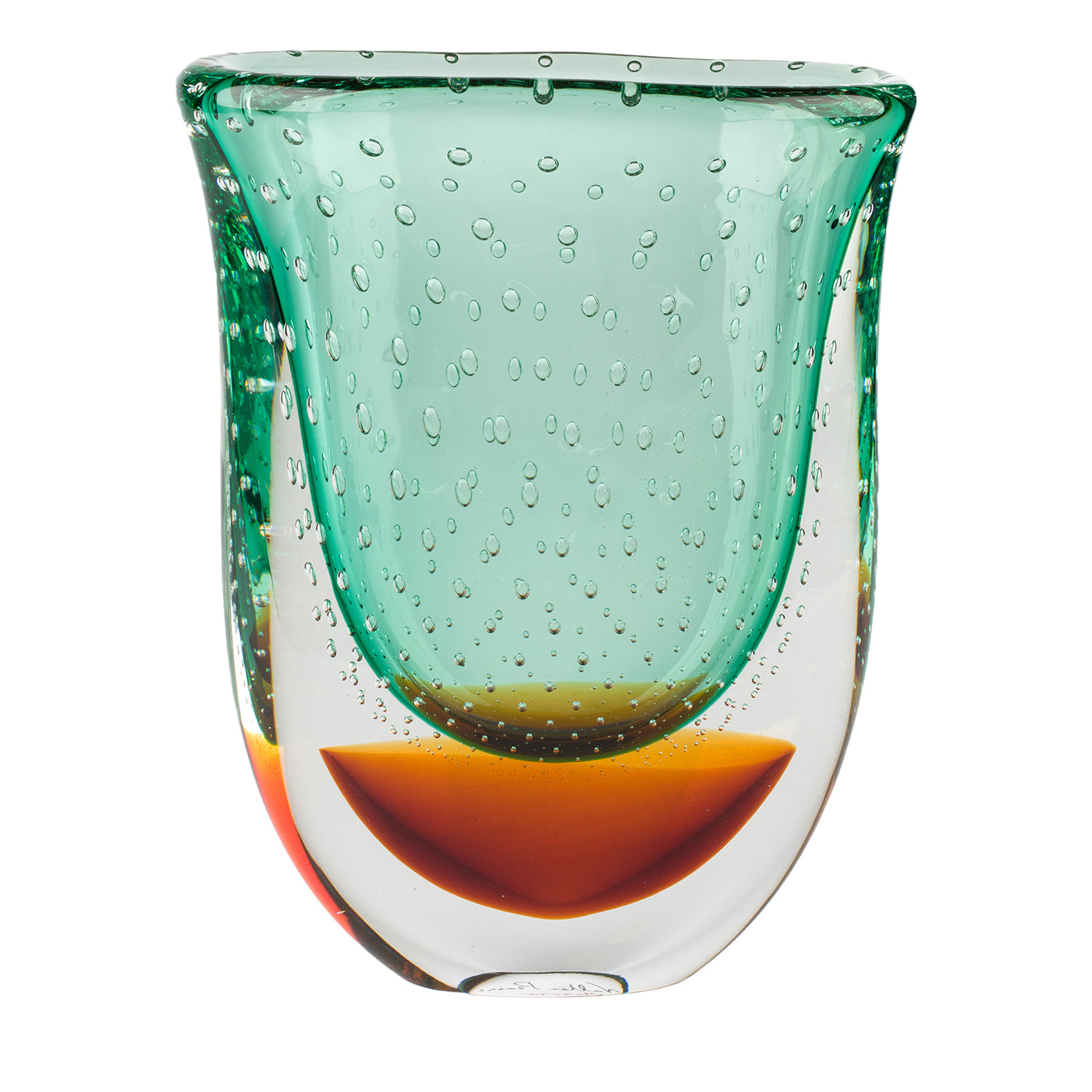 Vrmbicolr Vase en turquoise et ambre - Vue principale