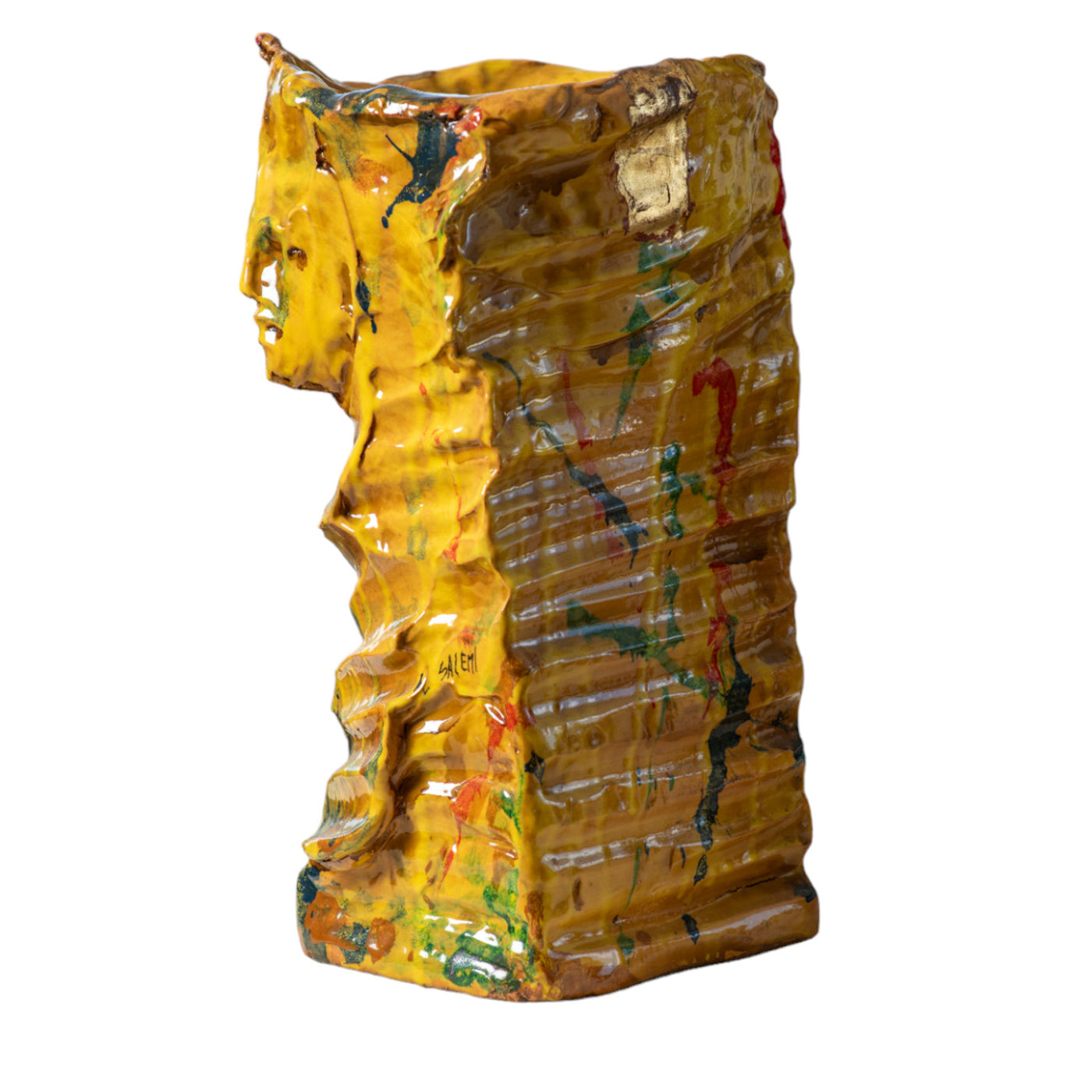 Visione Polychrome Ceramic Sculpture Vase  - Alternative view 2