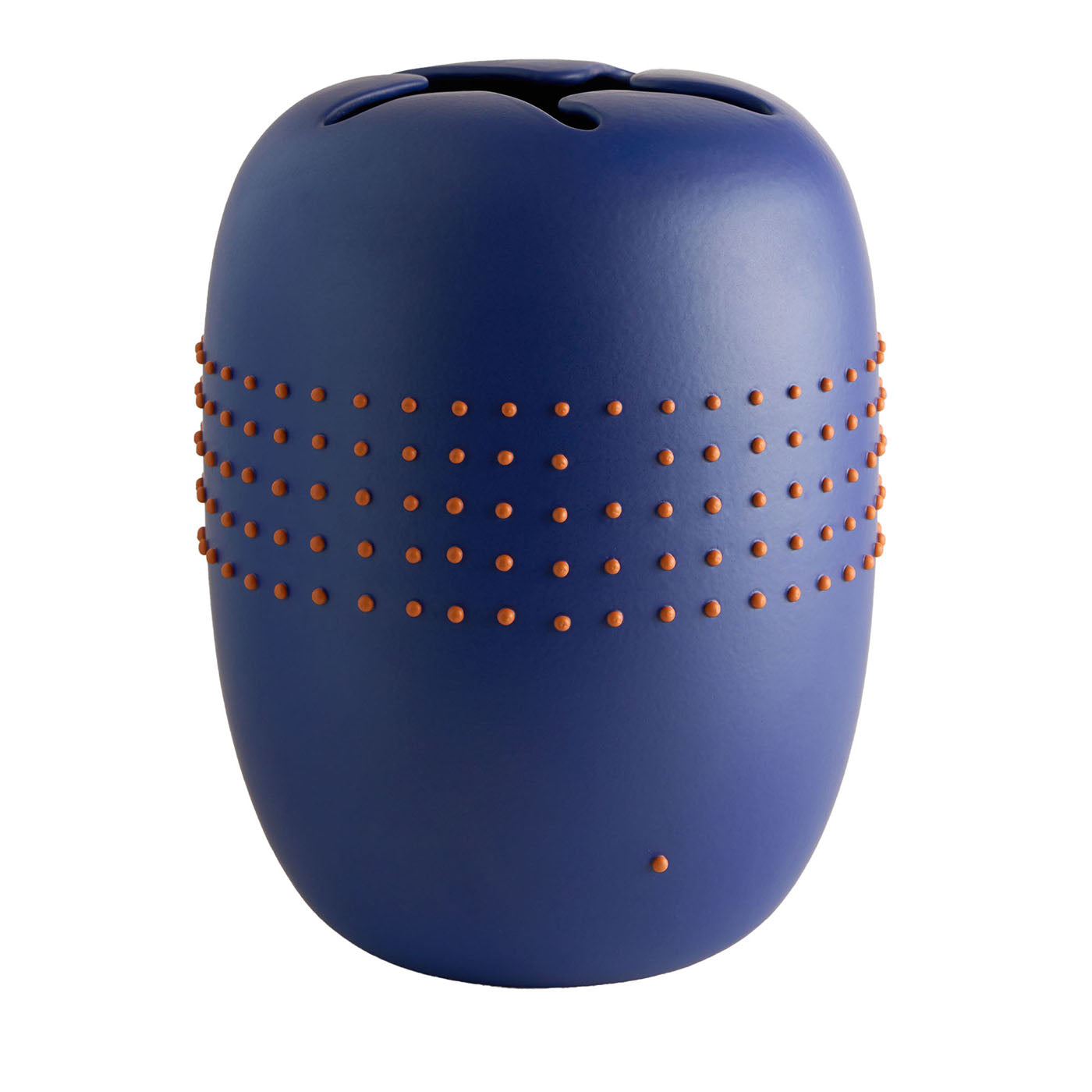 Code Blue Ceramic Vase with Red Dots By Arik Levy - Main view