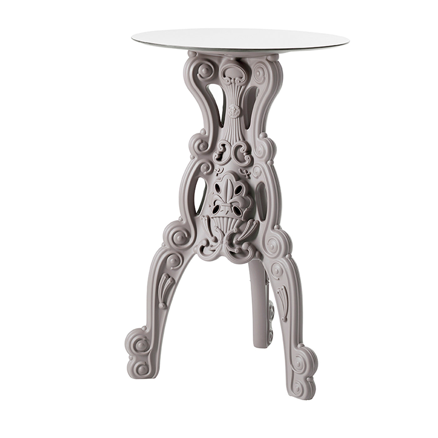 Master of Love  Dove Gray Bistro Table with Round Top - Main view
