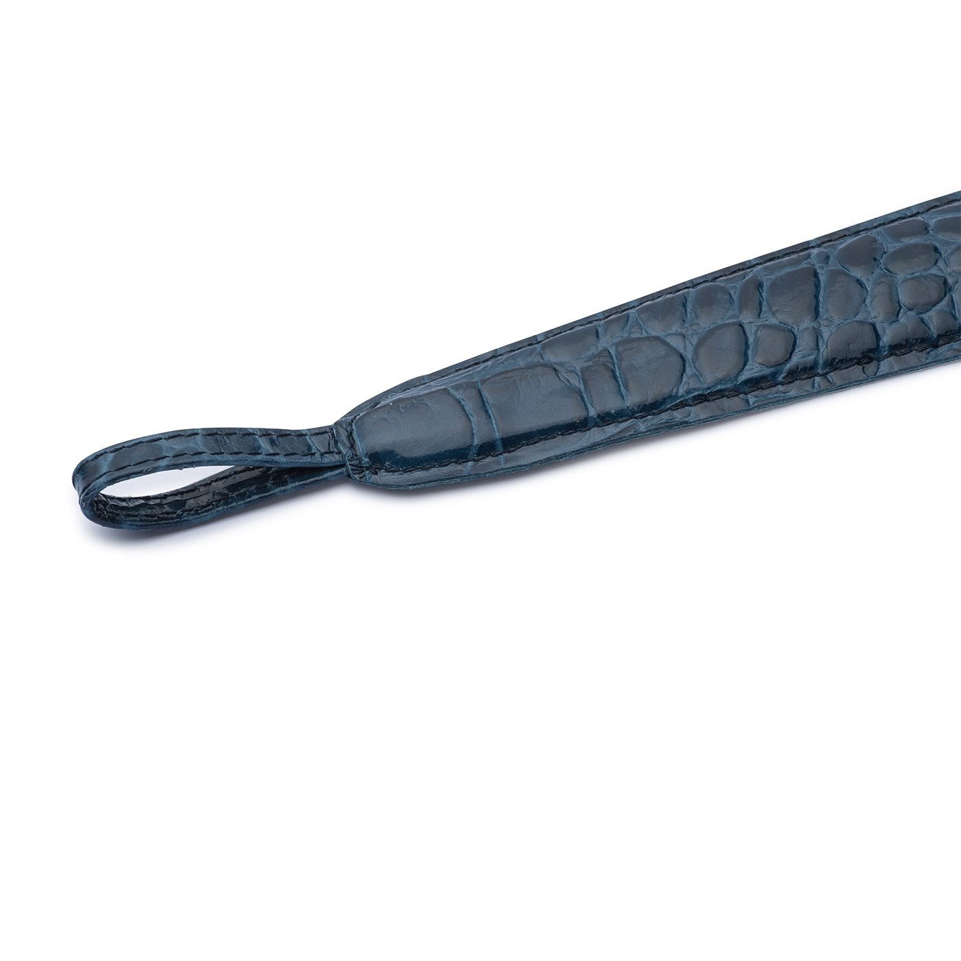 Dark-Blue Mock-Croc Leather Shoe Horn - Alternative view 1