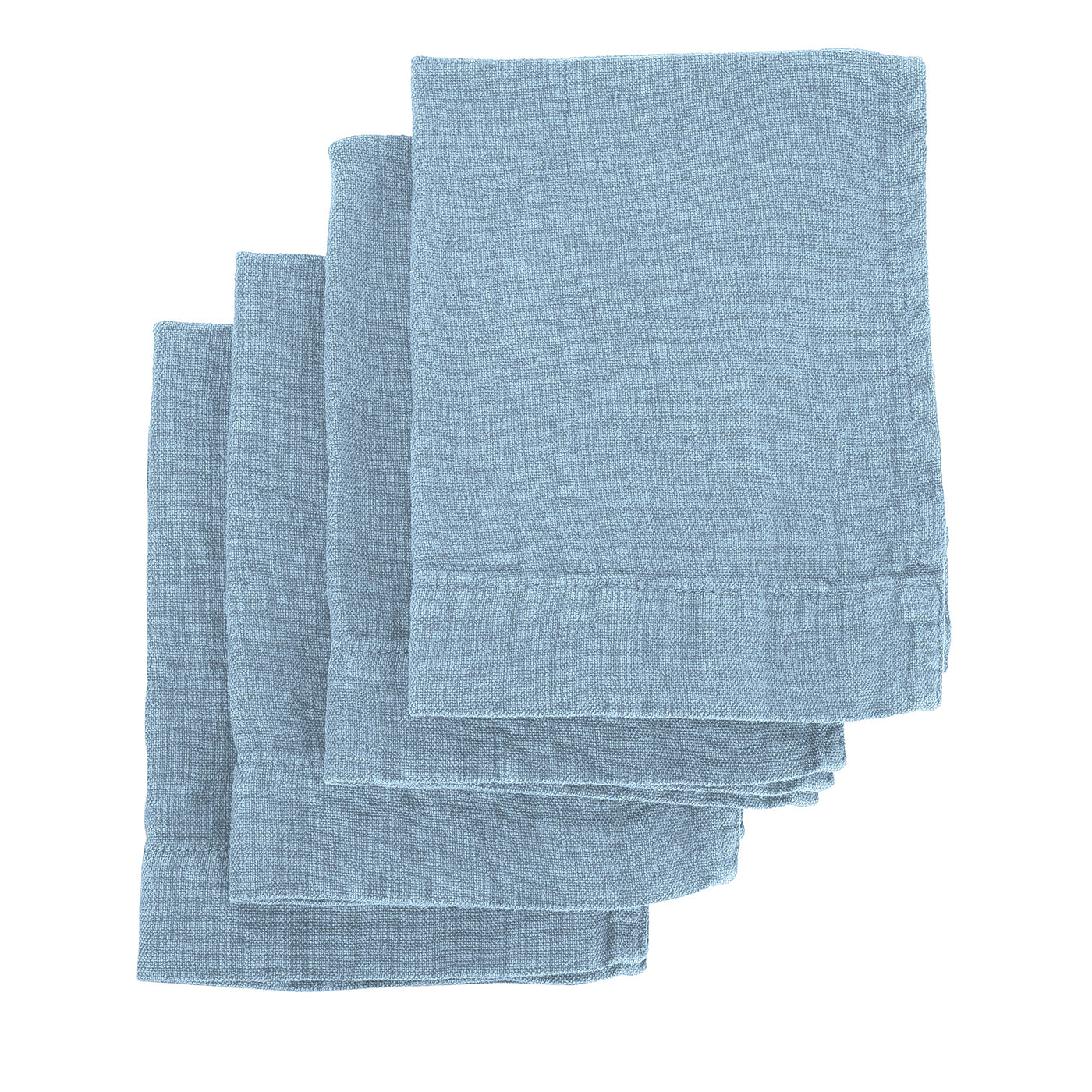 Set aus 4 hellblauen Leinenhandtüchern - Alternative Ansicht 1