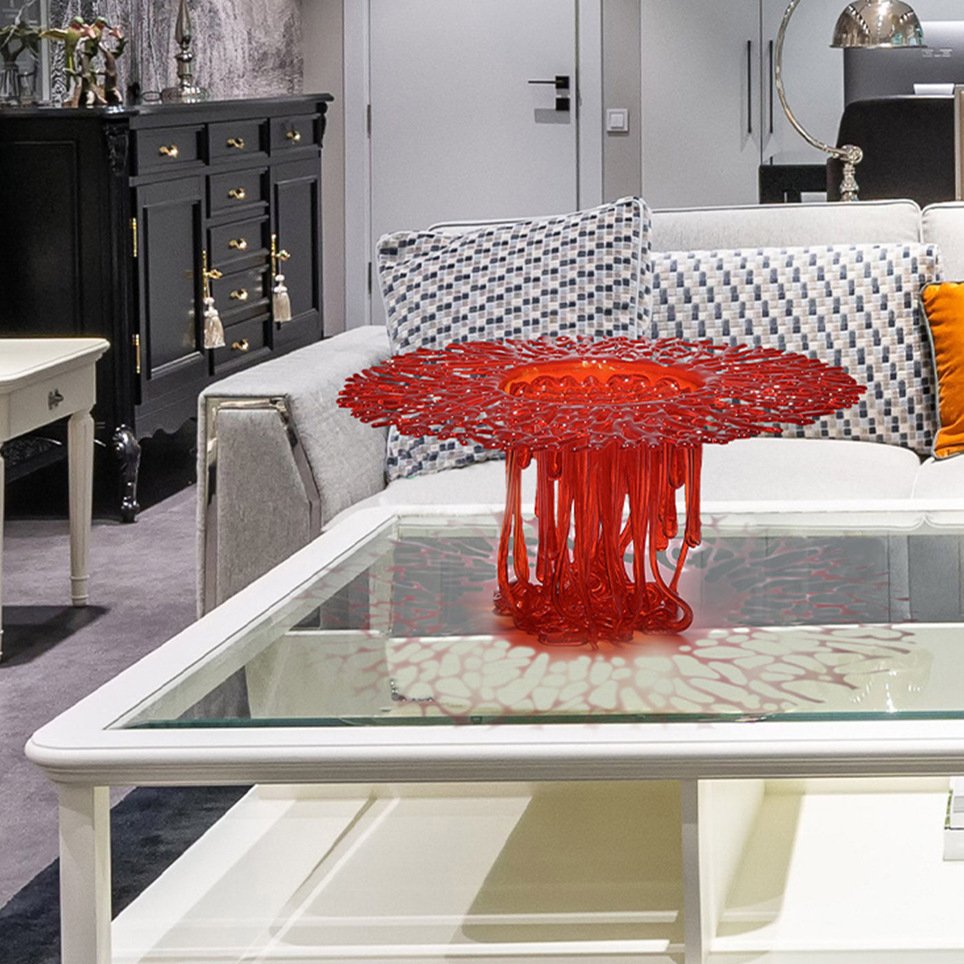 Red Coral Murano Glass Sculptural Centerpiece - Alternative view 4