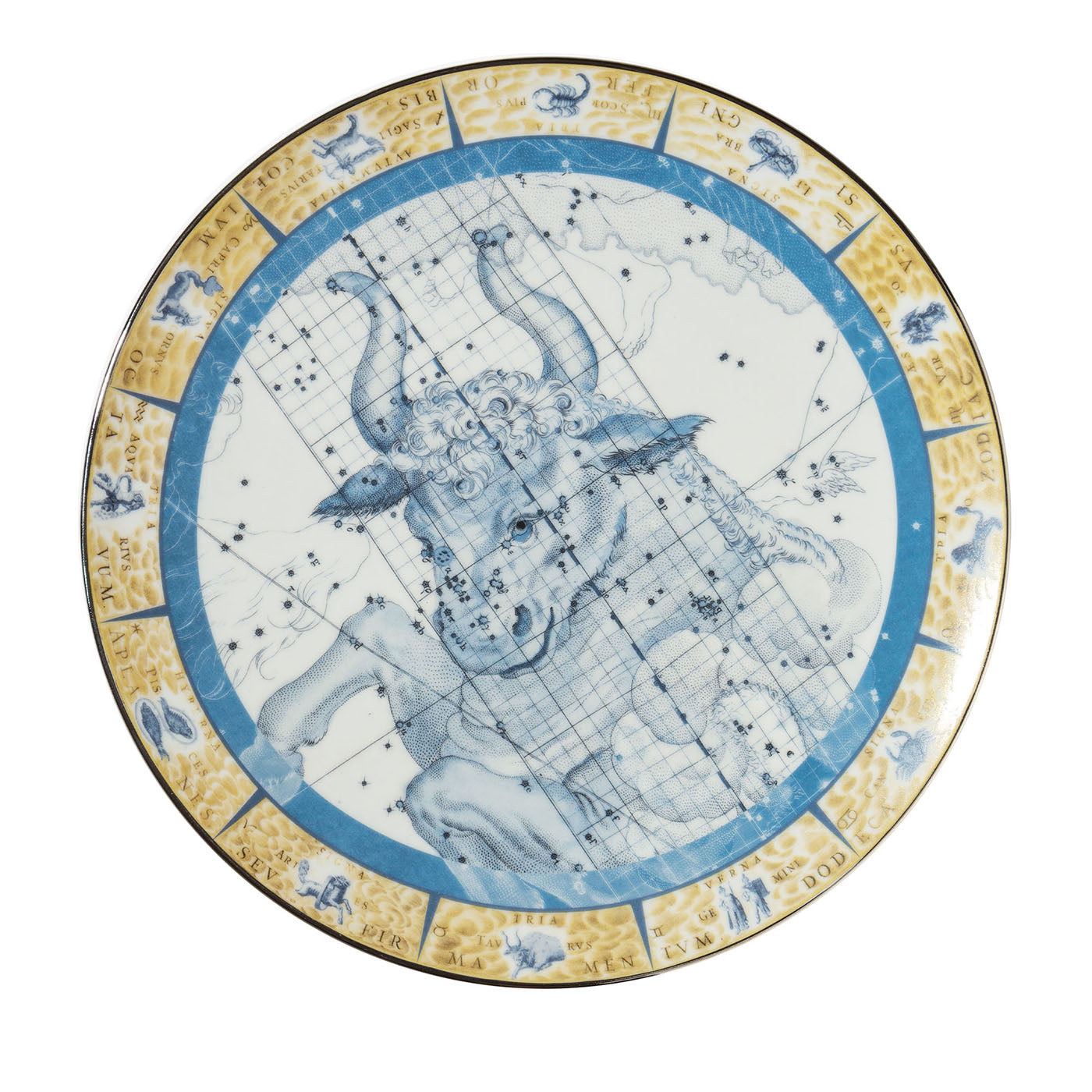 Plato decorativo de porcelana Zodiacus Taurus - Vista principal