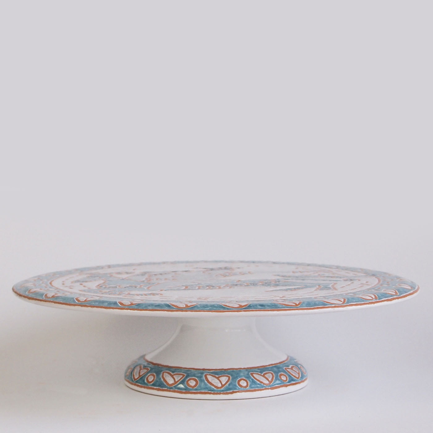 Patterned Blue & White Cake Stand - Alternative view 3