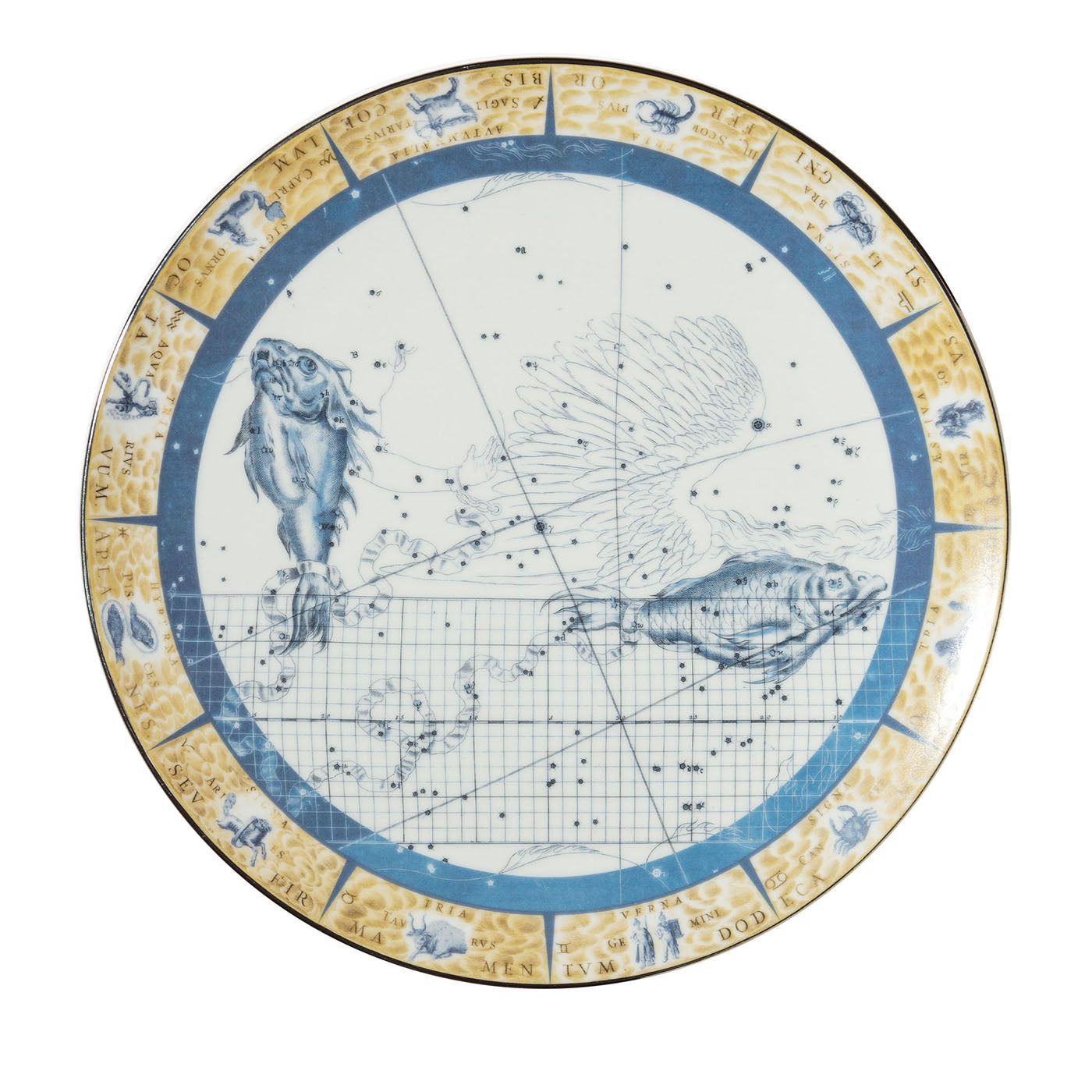 Piatto decorativo in porcellana Zodiacus Pisces - Vista principale