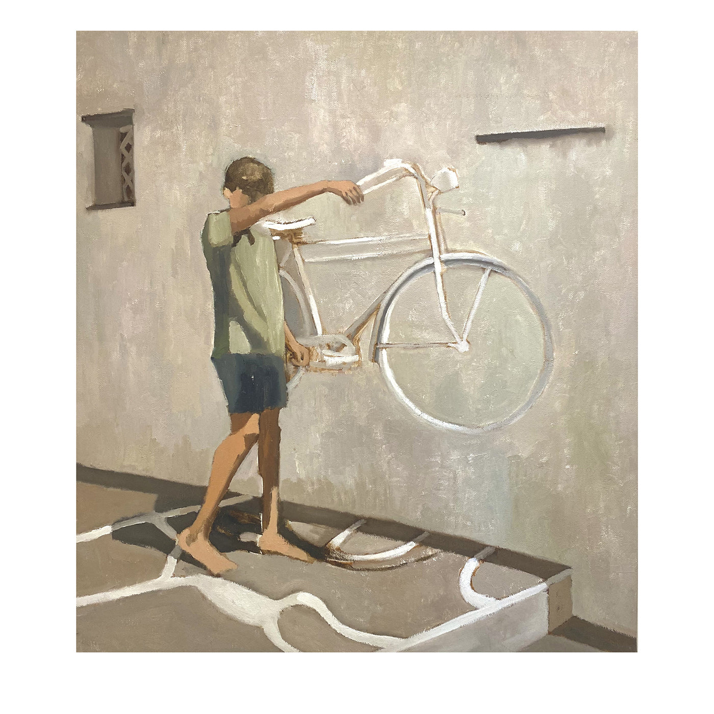 La Bicicletta Peinture à l'huile - Vue principale