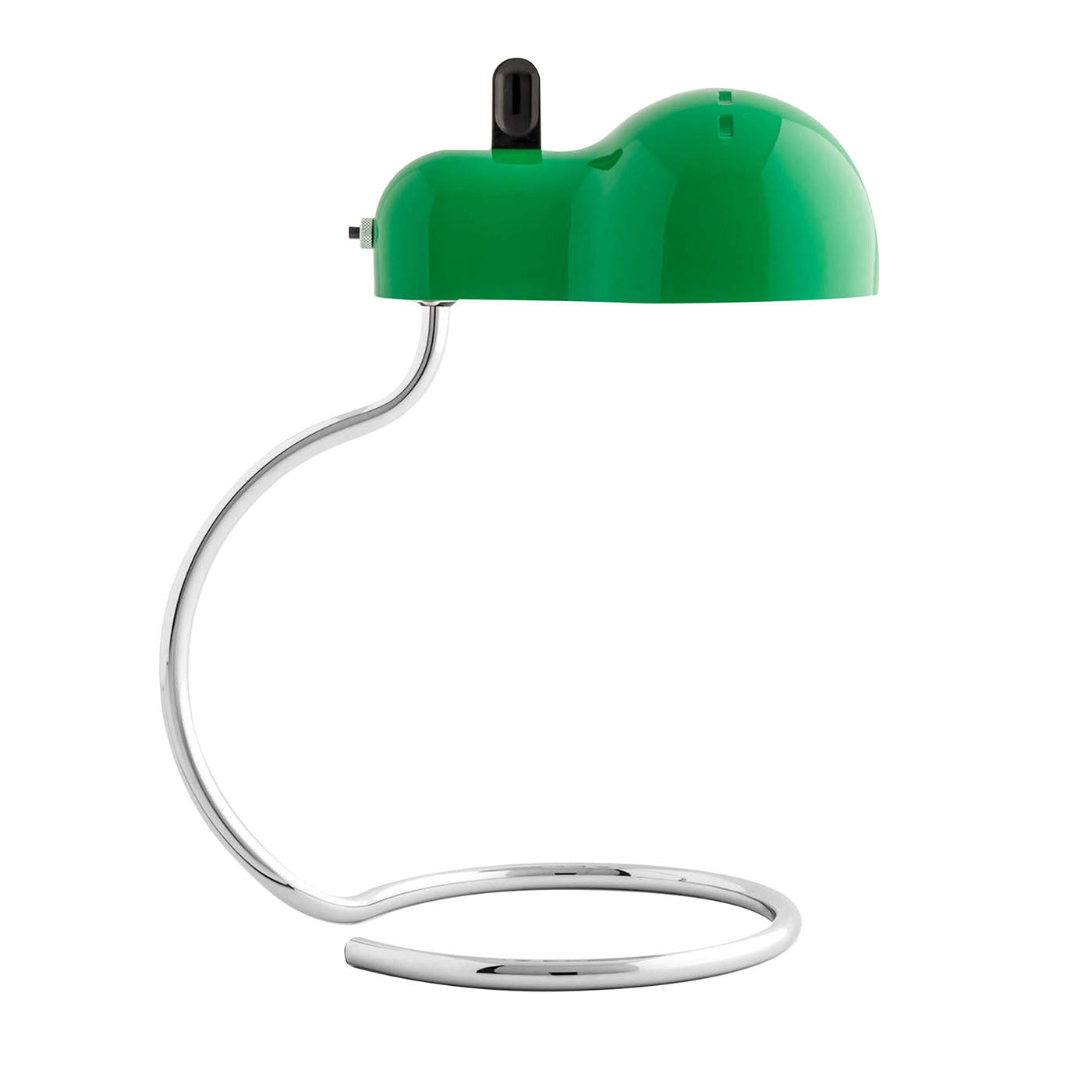 Lampe de table verte MiniTopo conçue par Joe Colombo - Vue principale