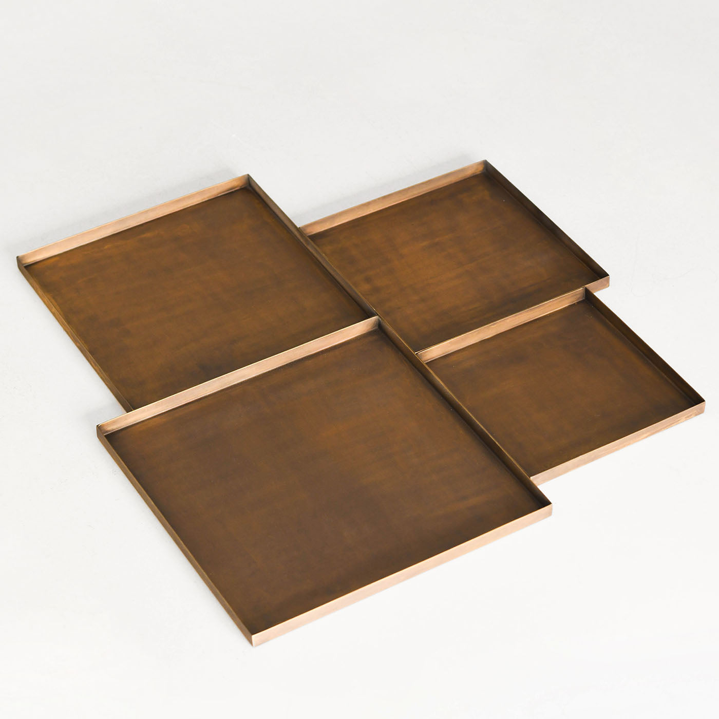 Square Burnished Brass Tray - Alternative view 3