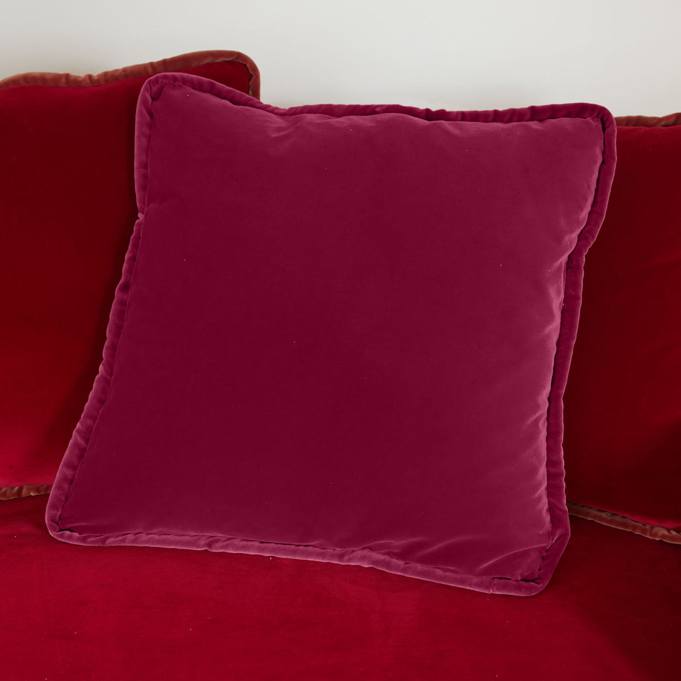Cuscino reversibile in velluto Couture rosso e leopardo Glam - Vista alternativa 2