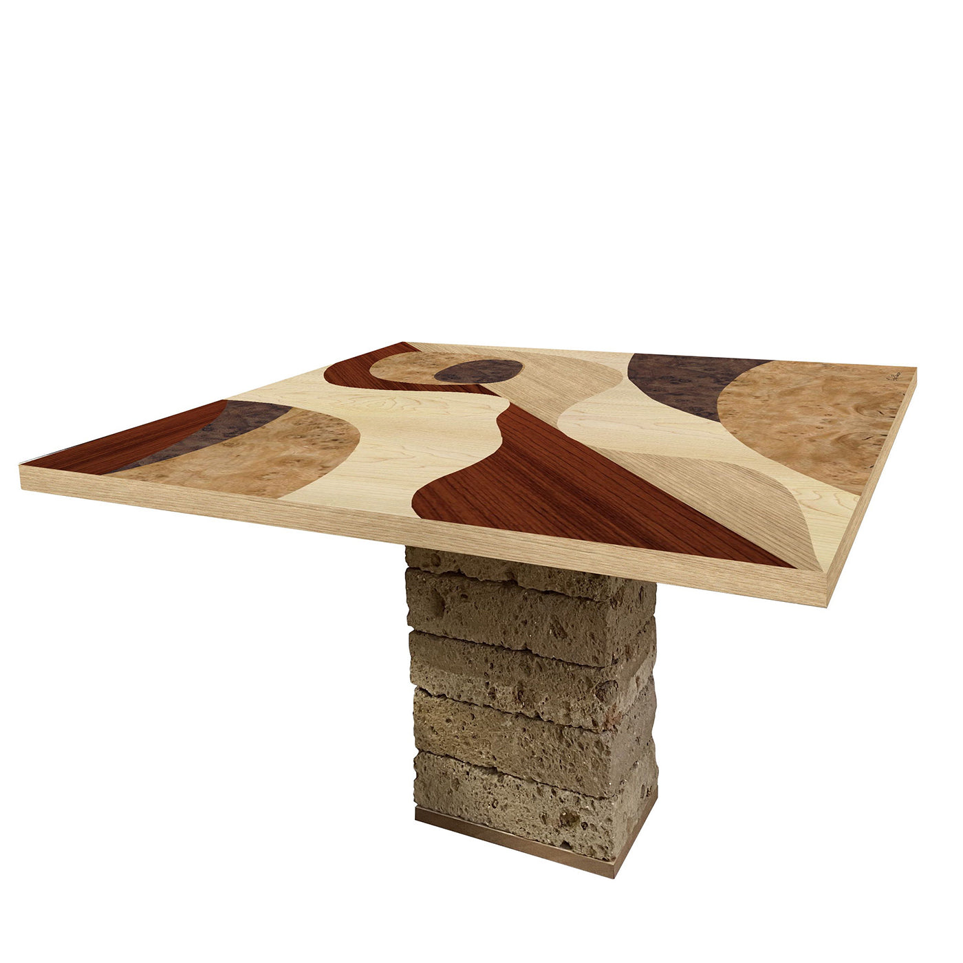 Tarsia Tables Tt4 Square Polychrome Table by Mascia Meccani - Alternative view 2