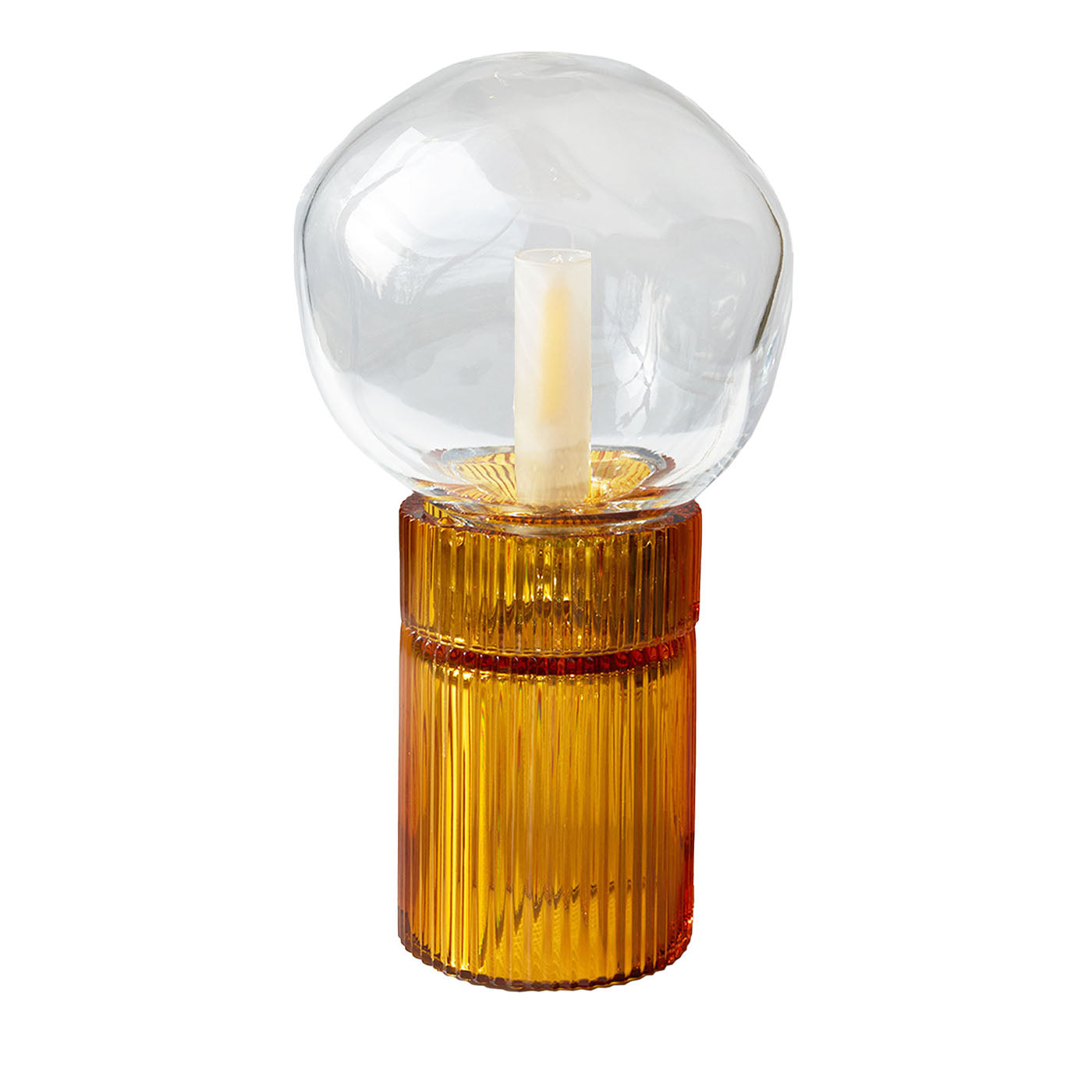 Nina Nuvola Amber & Clear Crystal Table Lamp - Main view