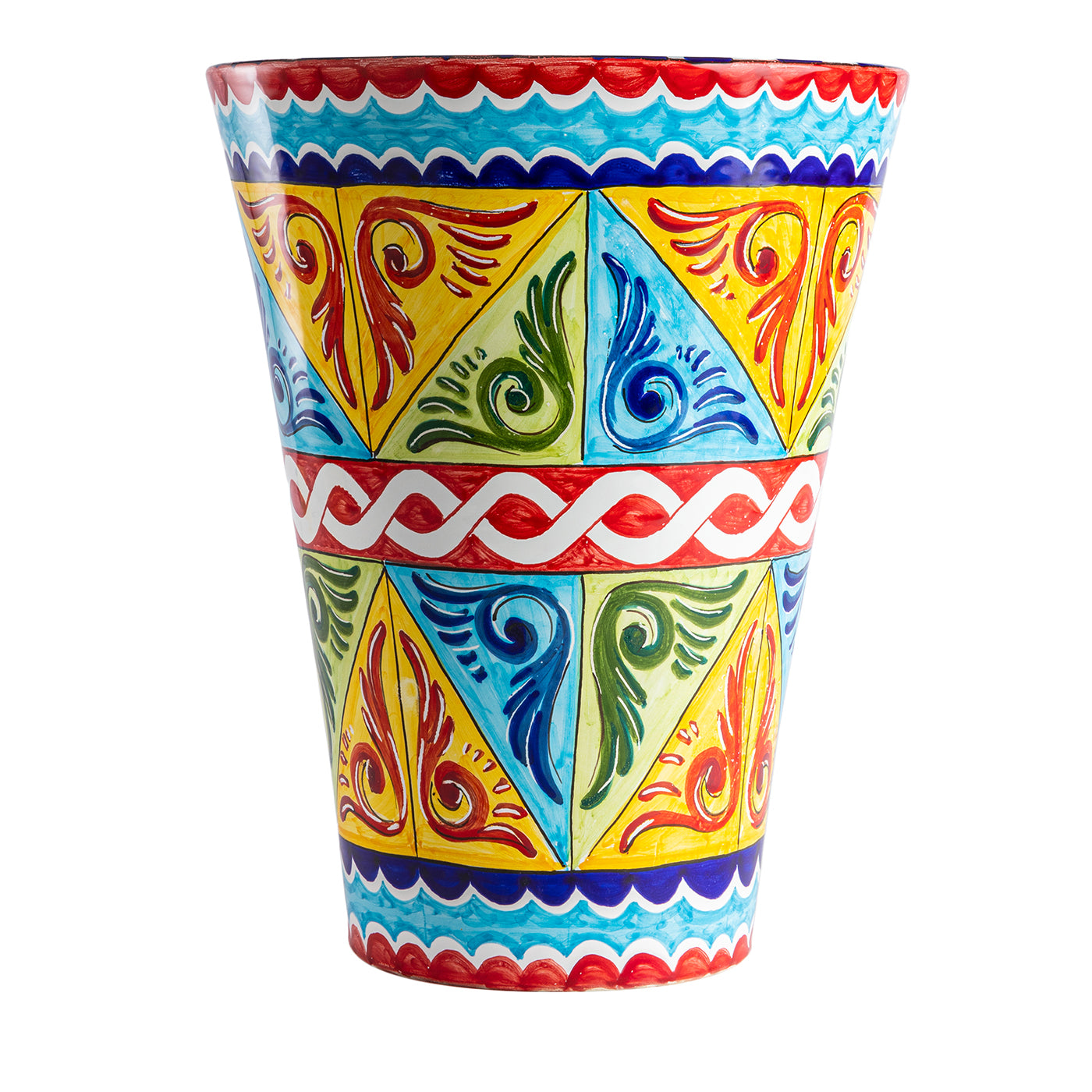 Multicolor Fantasia Muster Dekor Großer Keramiktisch - Hauptansicht