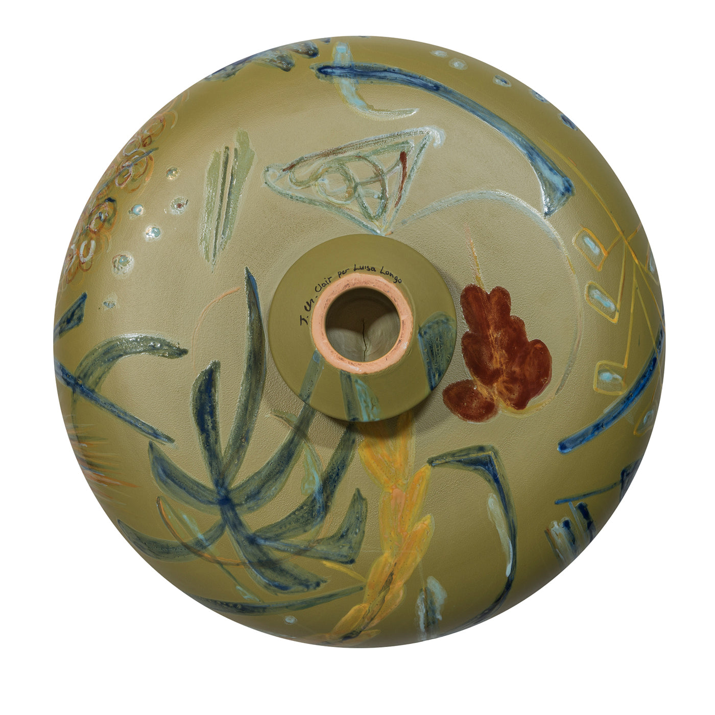 Panarea Hand-painted Ceramic Centerpiece - Alternative view 4