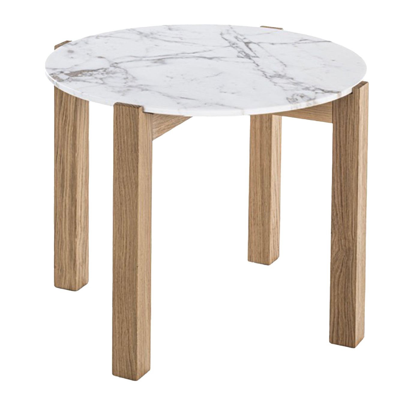 Moon 2 Tavolino rotondo in marmo bianco - Vista principale