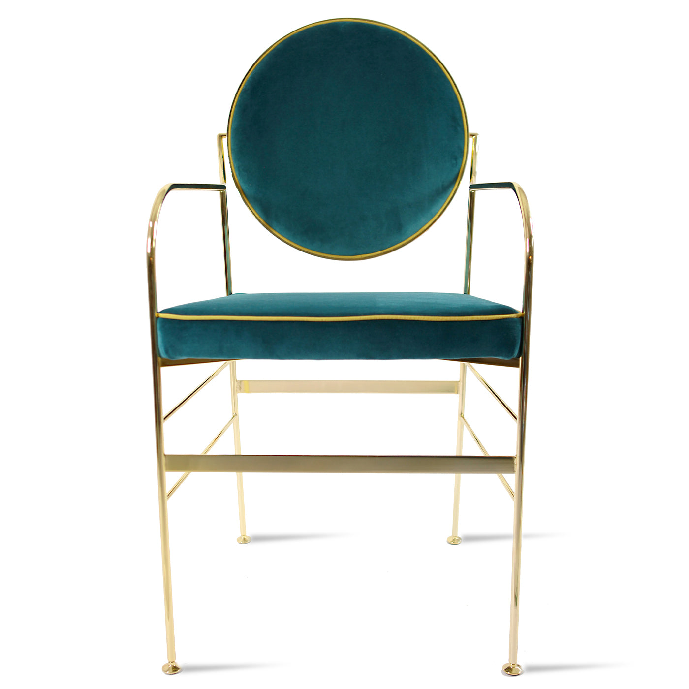 Set of 2 Luigina Gold and Peacock Blue Chair - Alternative view 3