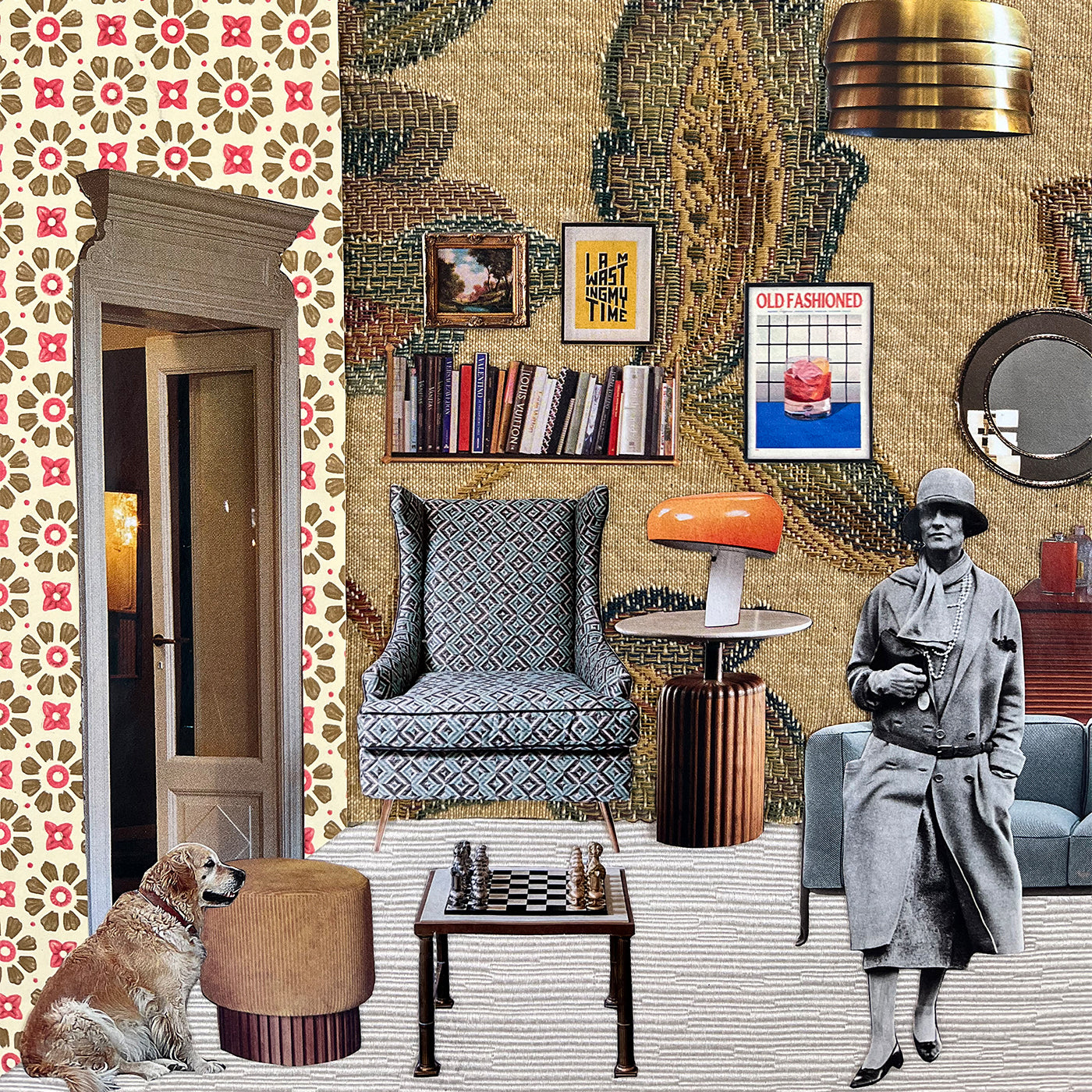 Coco Chanel Collage with Recycled Materials - Alternative view 1