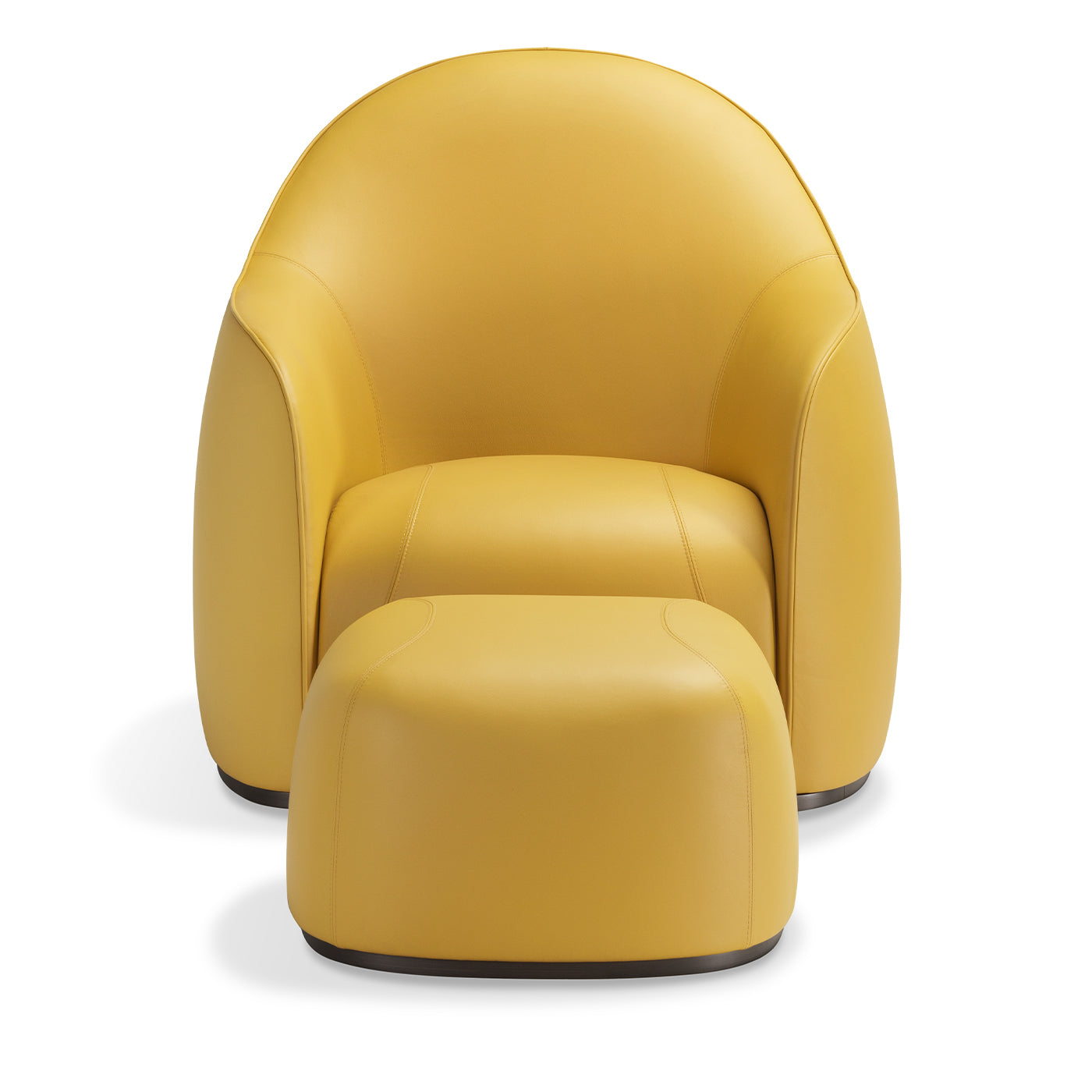 Sweet Set of Mustard Armchair and Pouf by Elisa Giovannoni - Alternative view 1