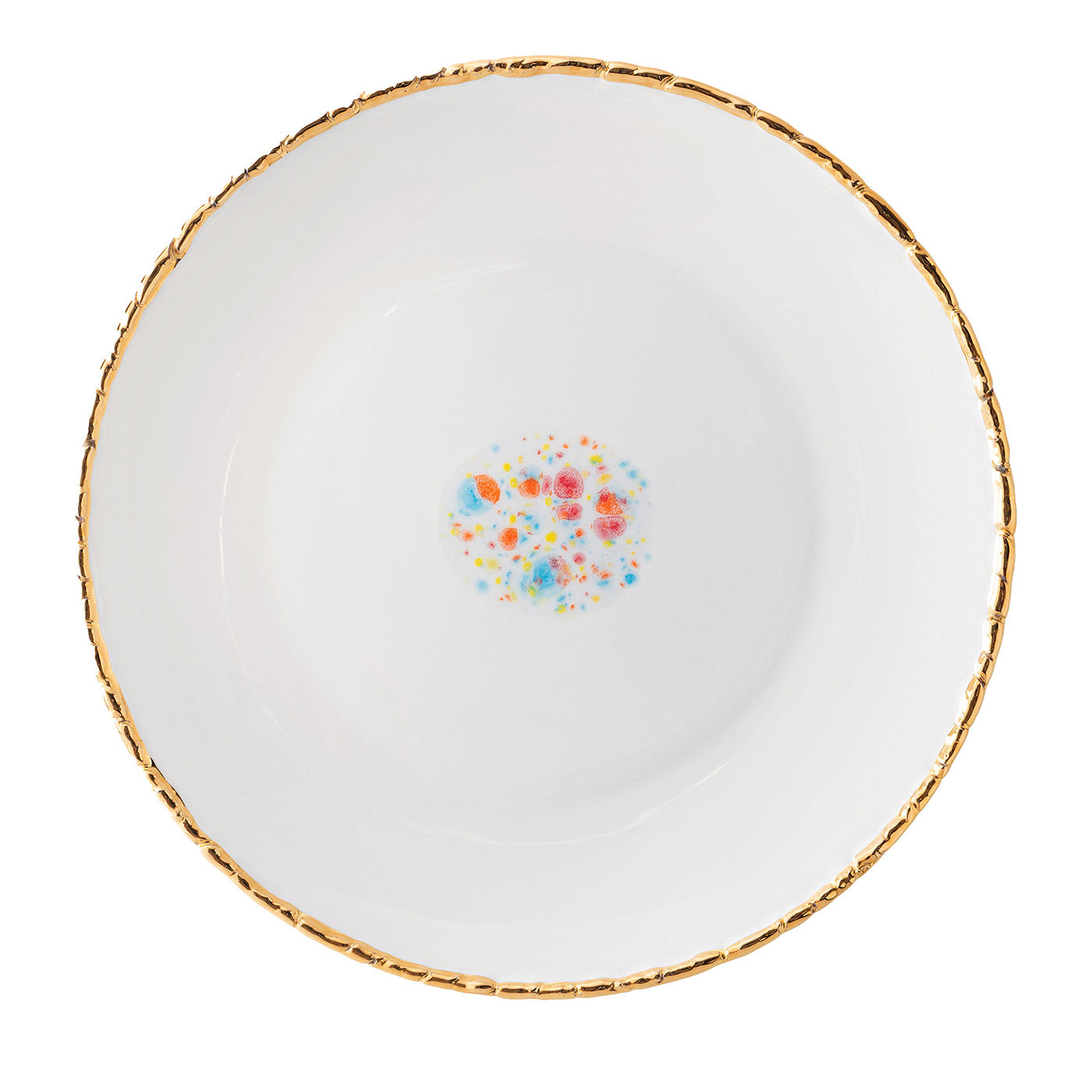 Confetti Set of 2 Dinner Plates with Crackled Rim - Main view