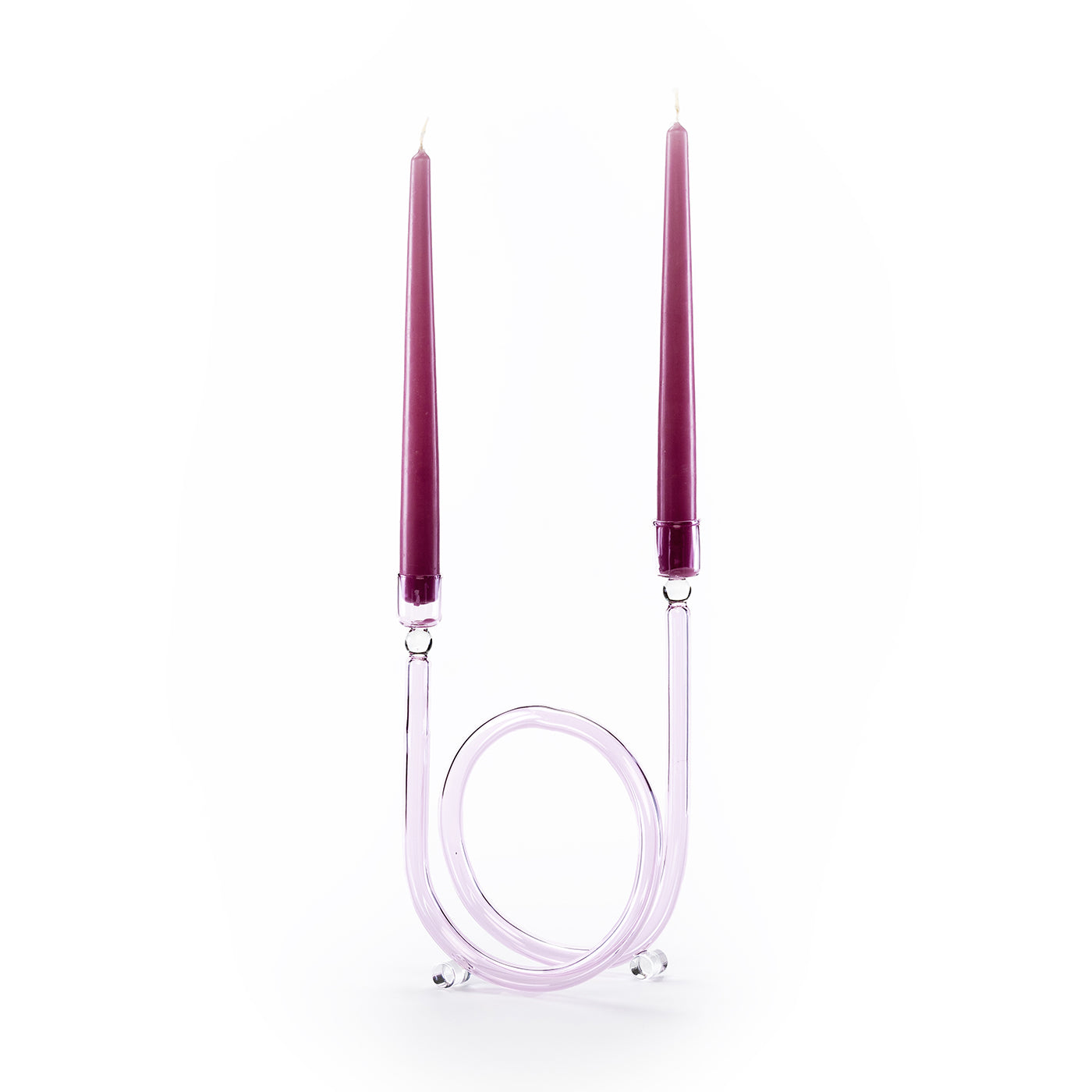 Dolce Vita Pink Glass Candle Holder - Alternative view 1