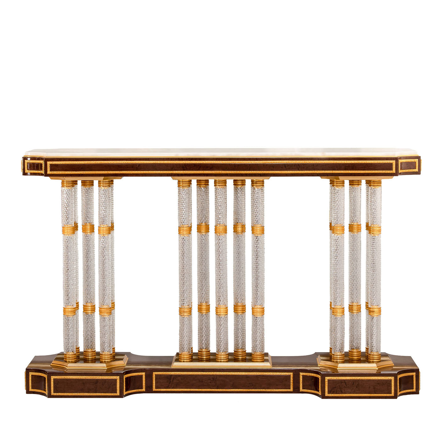 CONSOLE TABLE 18 LEGS IN BRONZE AND CRYSTAL - Main view