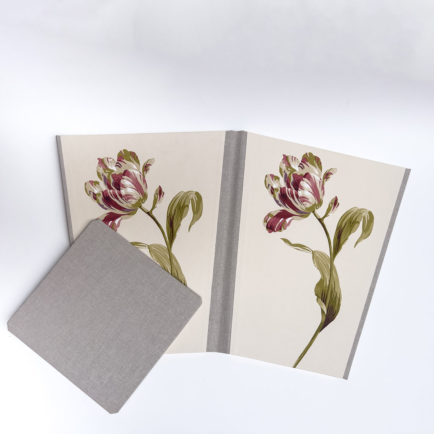 Floral Beige & Taupe Foldable Paper Bin - Alternative view 4