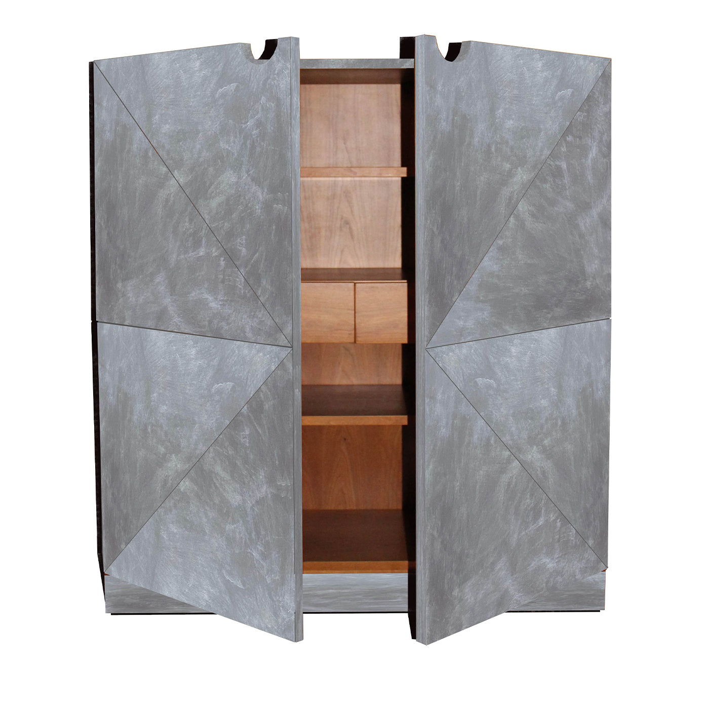 Geometric Silver Cabinet by Pietro Meccani - Alternative view 2