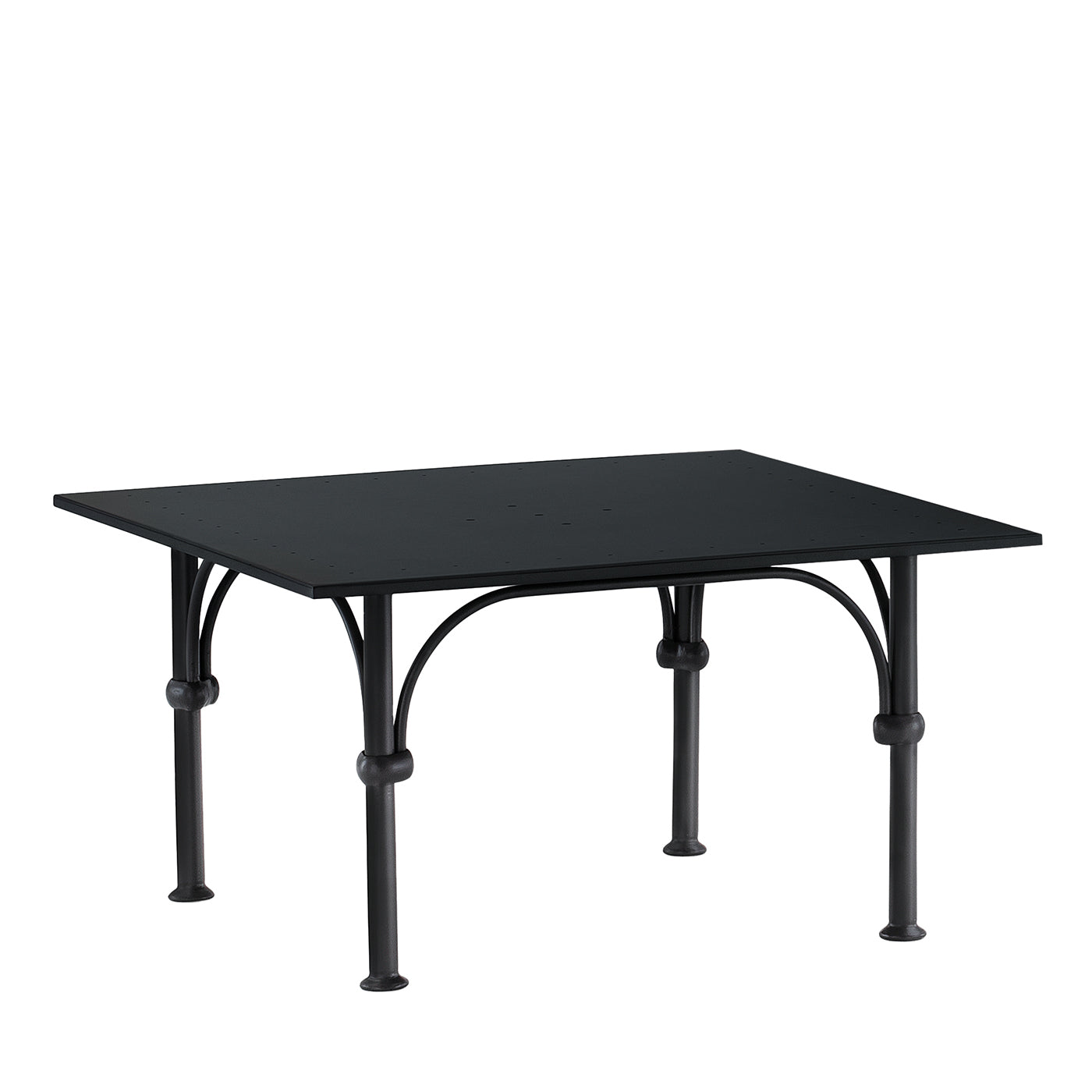 Tavolario Table basse carrée en fer forgé gris anthracite - Vue principale