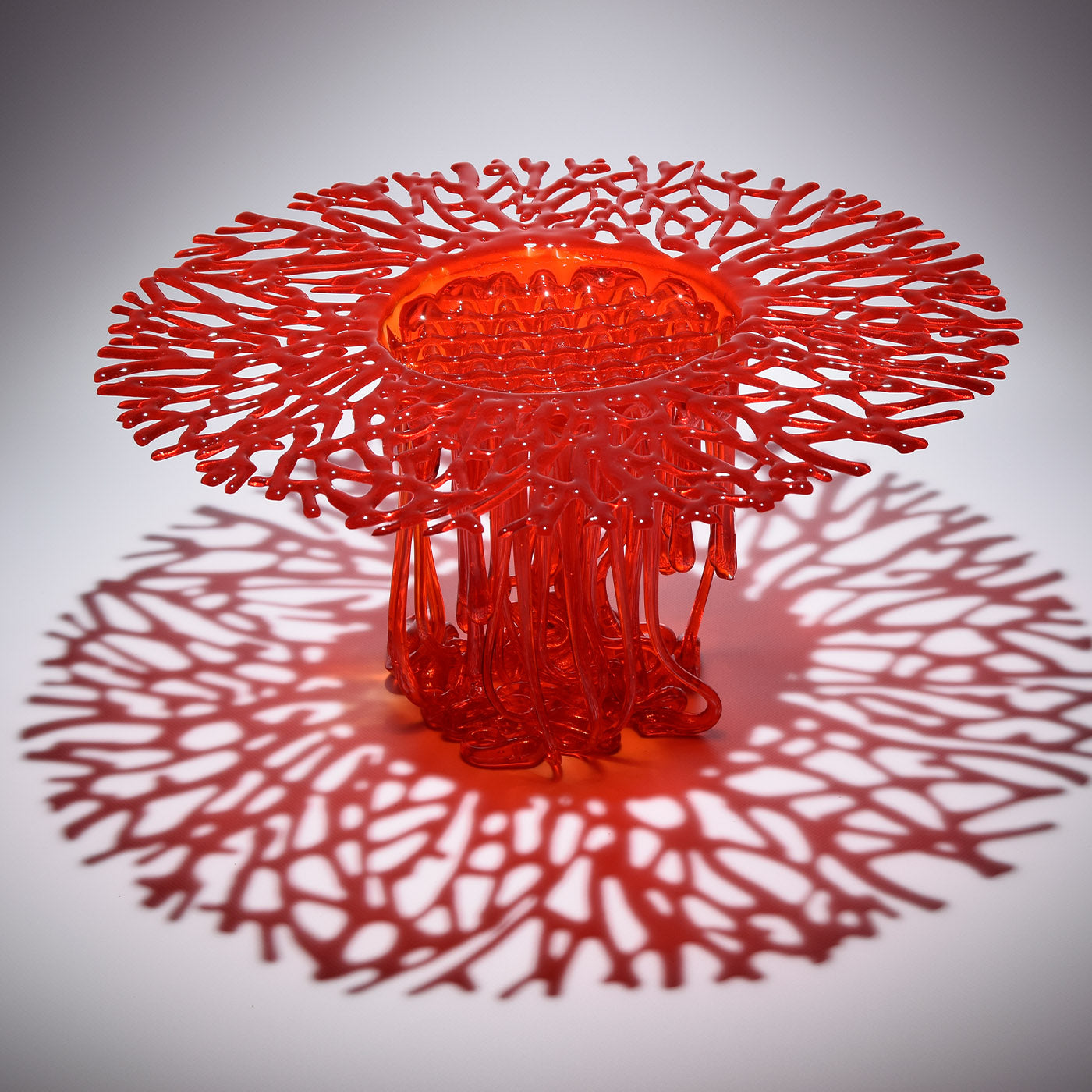 Red Coral Murano Glass Sculptural Centerpiece - Alternative view 1