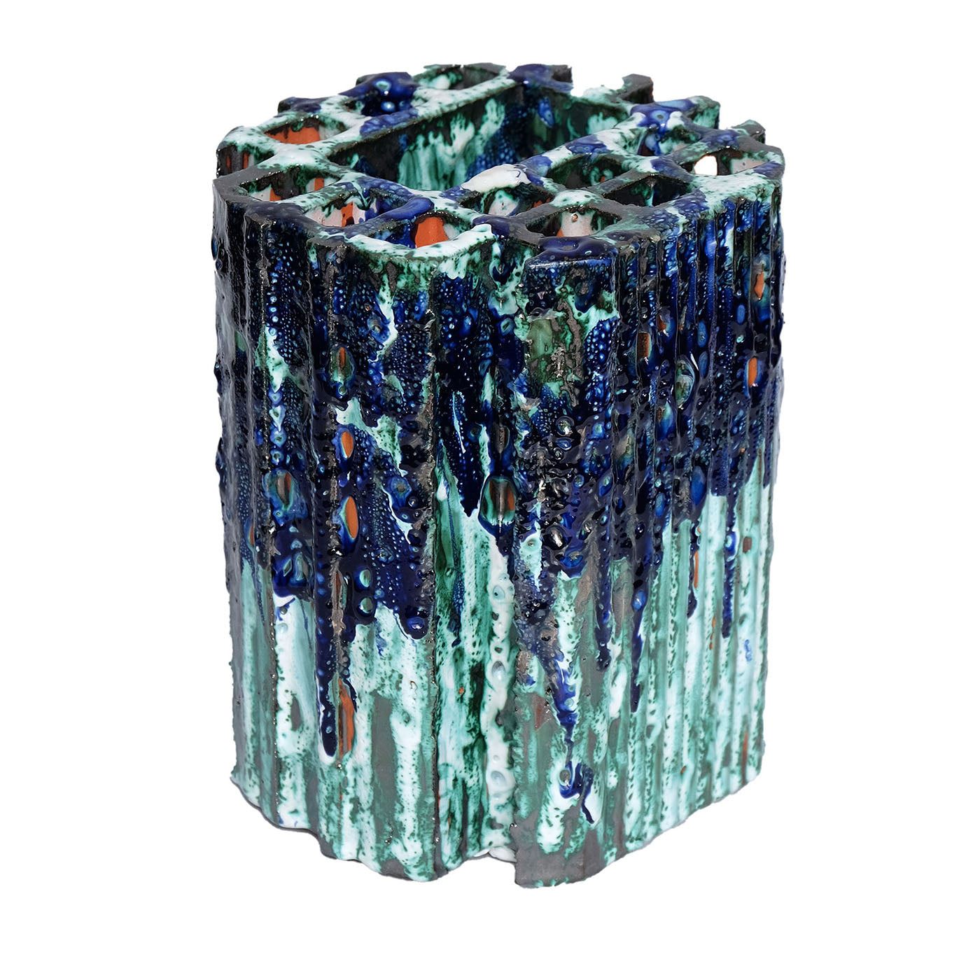 Vase en lichen bleu - Vue principale