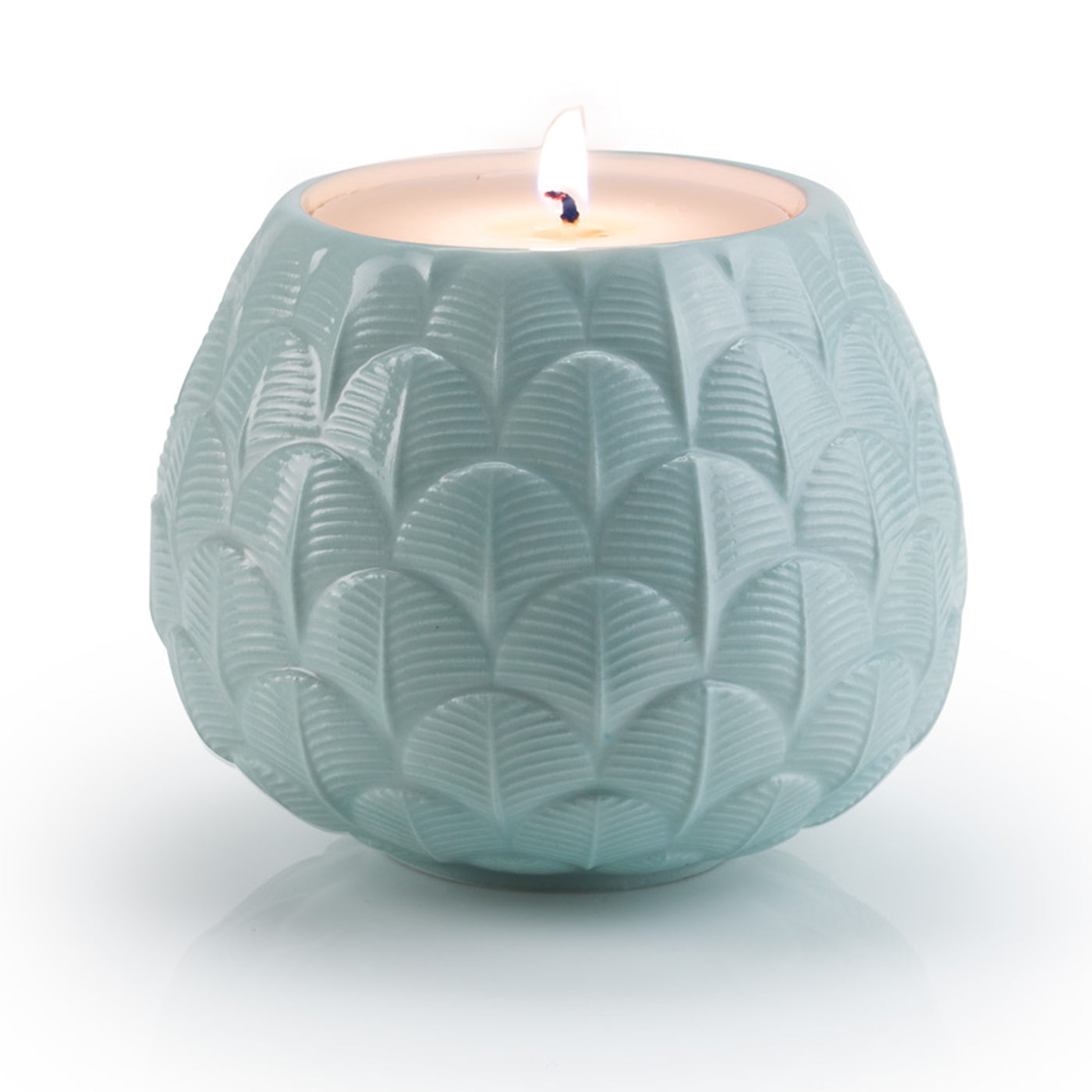 CHARLOTTE PEACOCK CANDLE COVER -LIGHT BLUE - Alternative view 1