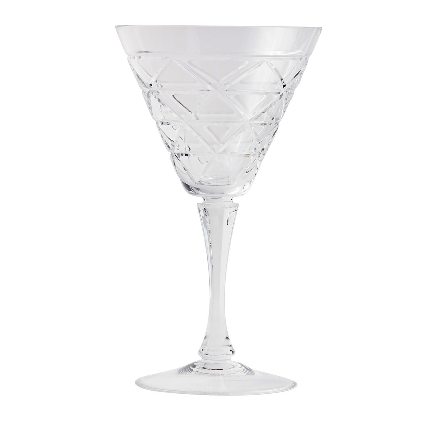 Triangles Crystal Red Wine Glass - Main view