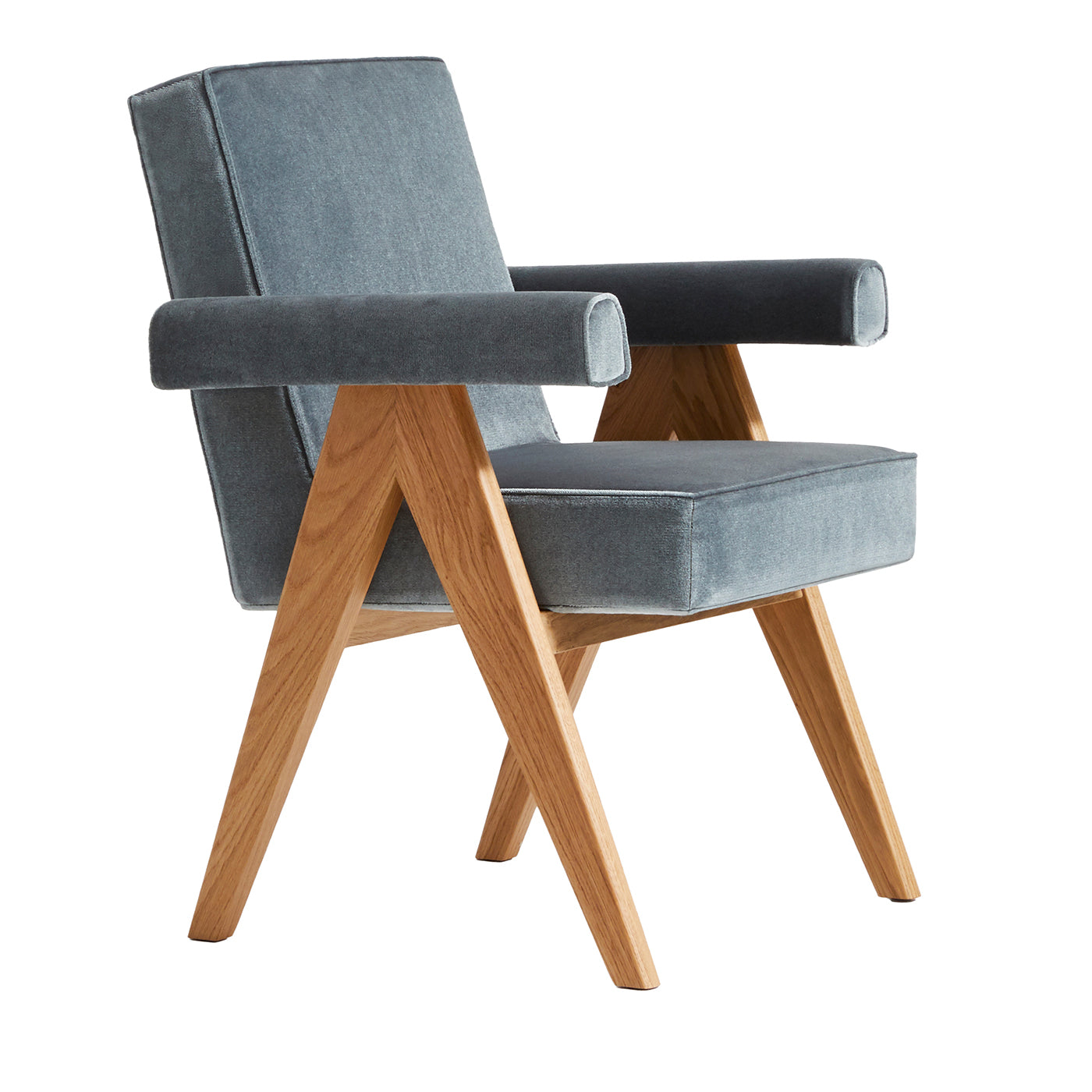Committee Light Blue Chair with Arms - Main view