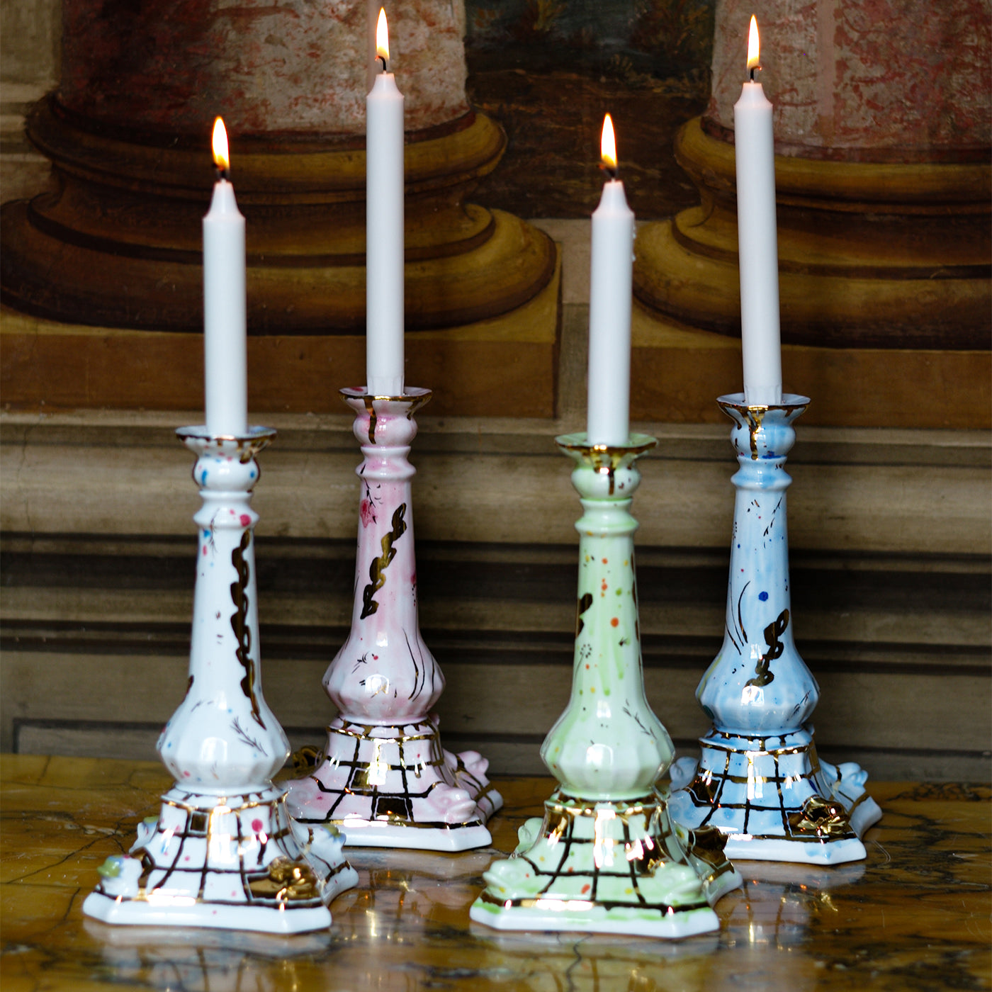 Candleholder Green Porcelain - Alternative view 1
