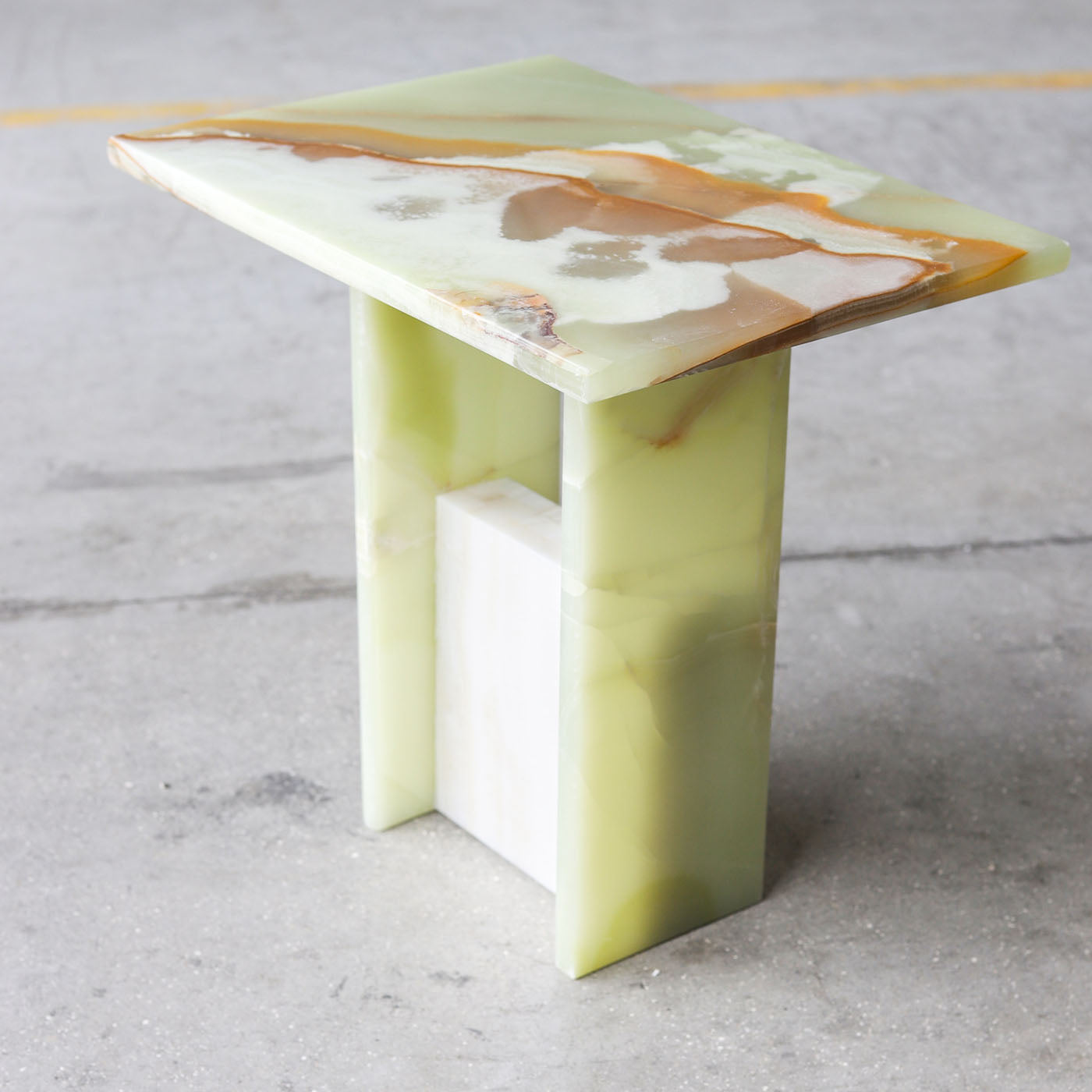 SST016-2 Onyx Marble Side Table - Alternative view 3