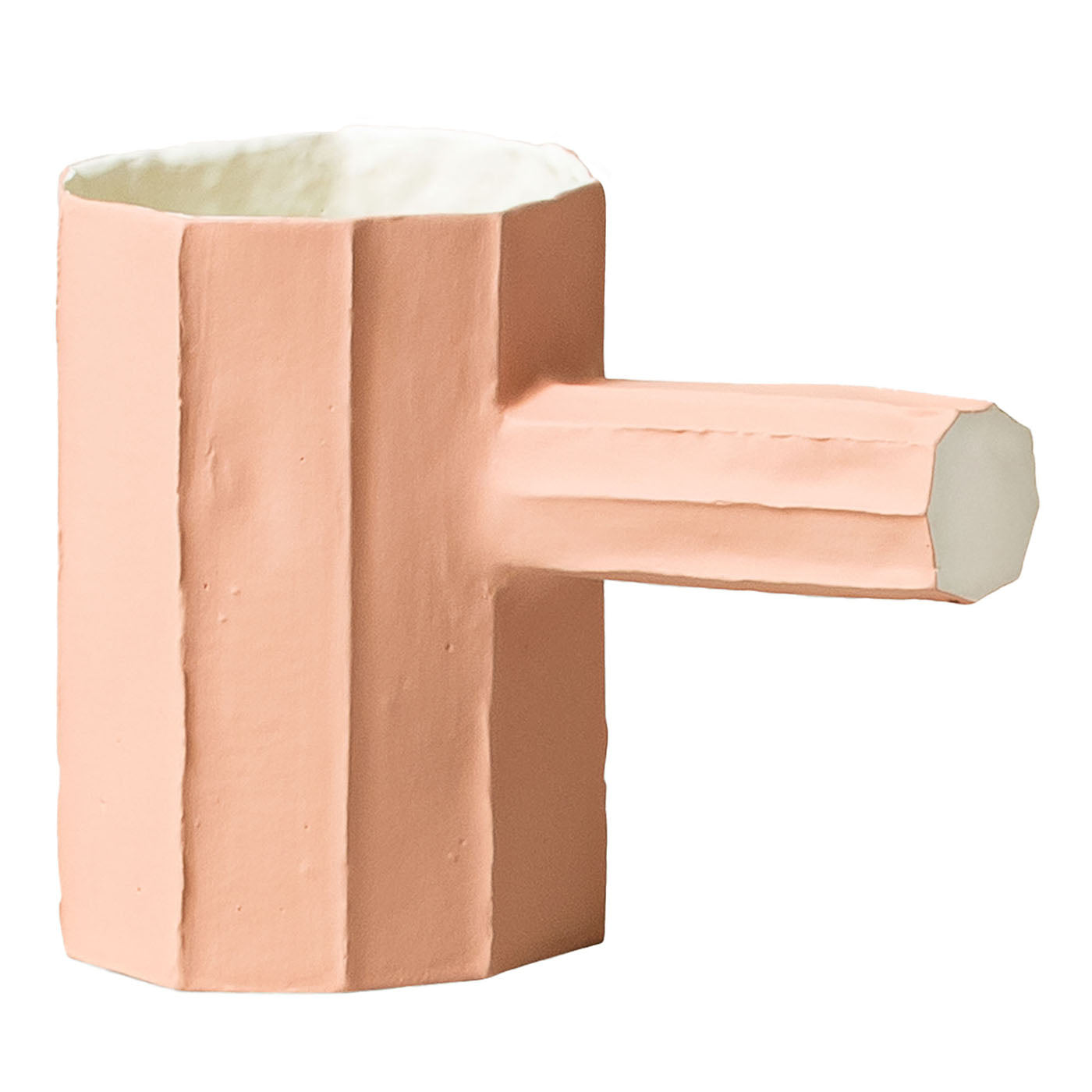 Pino Mono Kleine Vase aus rosa Keramik - Hauptansicht
